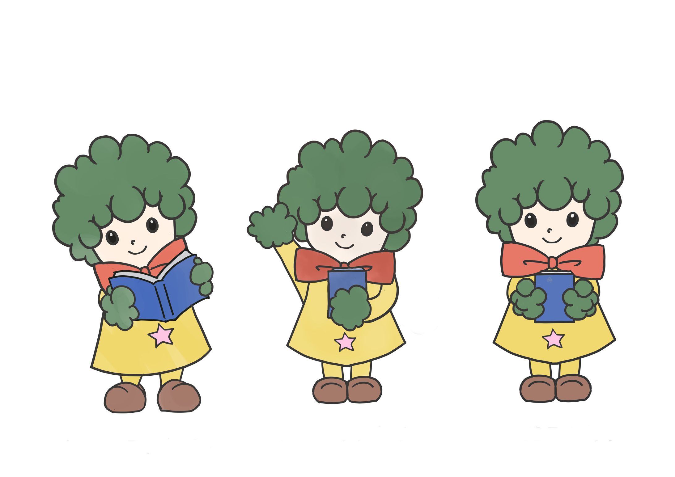 小学校のオリジナルキャラクター図書館用-1