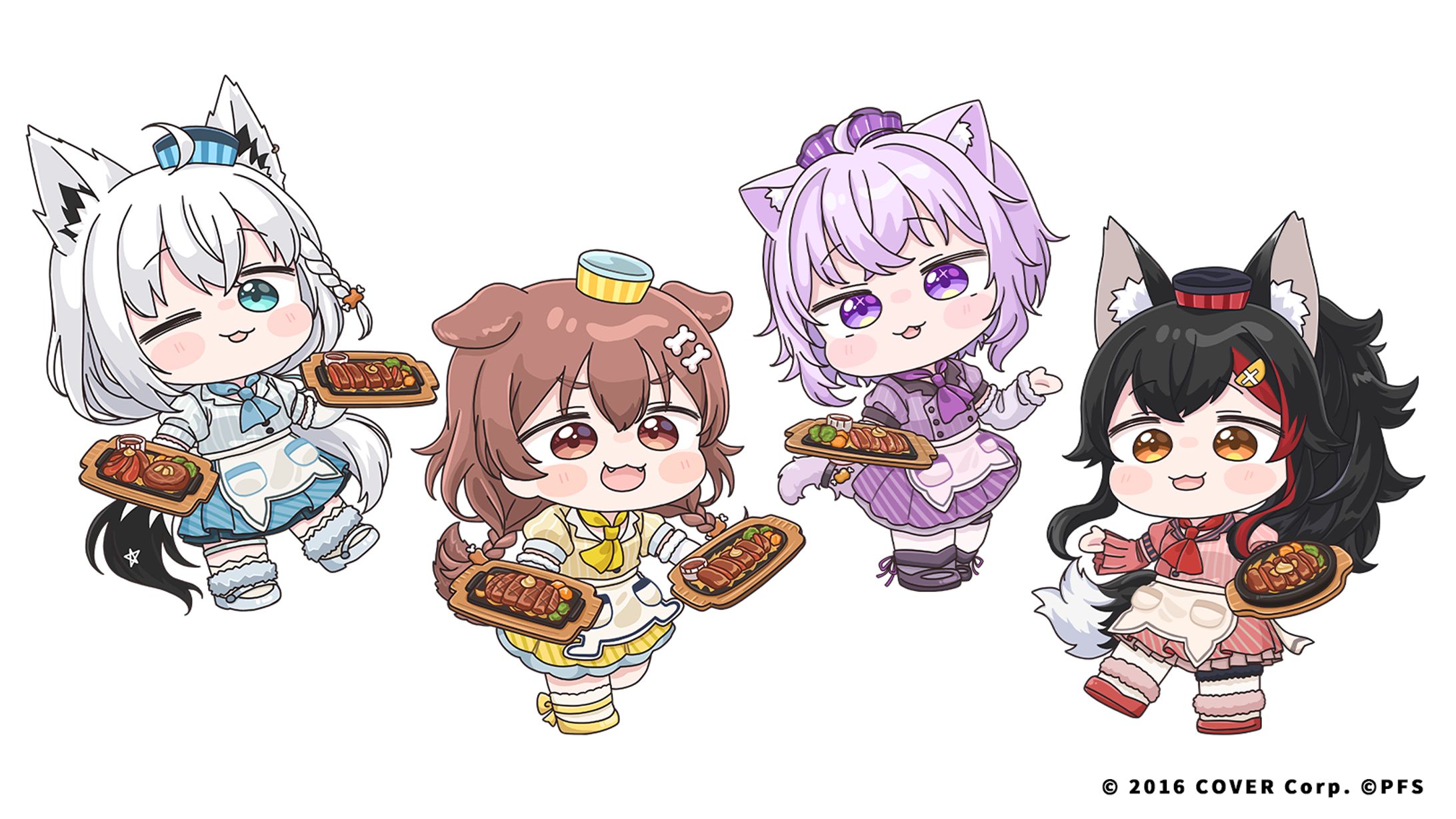 ホロライブゲーマーズ × いきなりステーキ コラボ　ミニキャライラスト-1