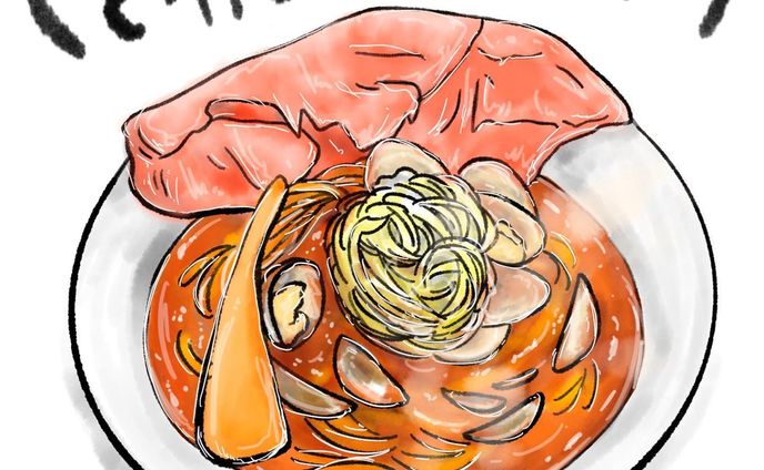 #ラーメン 
#ラーメン好きな人と繋がりたい 
#くそオヤジ最後のひとふり 

@oyaji_kobe 
📍神戸 ／ 三宮

て、店名のインパクト🤣
数年前から知ってはいたけど
行ったことないラーメン屋さん🍜

小腹が空いてる！並んでない！

ということで店内へ😍

はまぐりラーメン！！！！！

はまぐりってなかなか食べたことないな〜思い即決！

カウンター越しにしっかり作ってる様子が
見えてドキドキワクワク☺️✨
やっぱりライブ感があるのは良いね✌︎

スープは醤油と貝の旨味が合わさって
のどごしが良くスッキリとした印象！

＋はまぐりのプルプル感が
いい弾力をうんで旨味も倍増😍

これ二日酔いに最高だ‥
あのしじみ汁的な🤣

チャーシューは薄めで綺麗なピンク！
そして厚みのあるメンマ😍

チャーシューをメンマに巻き付けて食べるのが
すっごく好きなんですけど‥

最高のコンボ！！！良い！！！！

大好きなネギと出汁、麺の相性！
麺はコシがありスルスル〜と胃袋に入っていく印象！
ネギでサッパリするのでドンドン次が進んじゃう😍

ラーメンは年中好きだけど
冬のラーメンは格別だな🍜💓

投稿しててラーメン食べたくなってきた‥
久しぶりに二浪系行こうかな🤣

#ラーメン女子 #ラーメンパトロール  #醤油ベース #貝汁 #はまぐり #関西 #貝 #イラスト #食べ物イラスト #ramen #hamaguri #kansai #illustrator #delicious #foodstagram