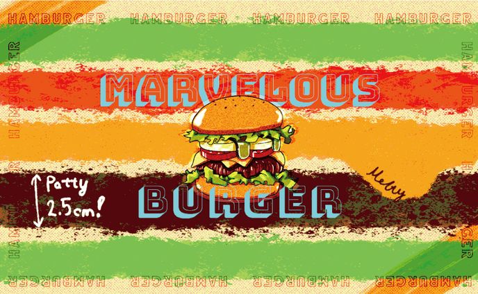 【ショップカード】MARVELOUS BURGER（サンプル）