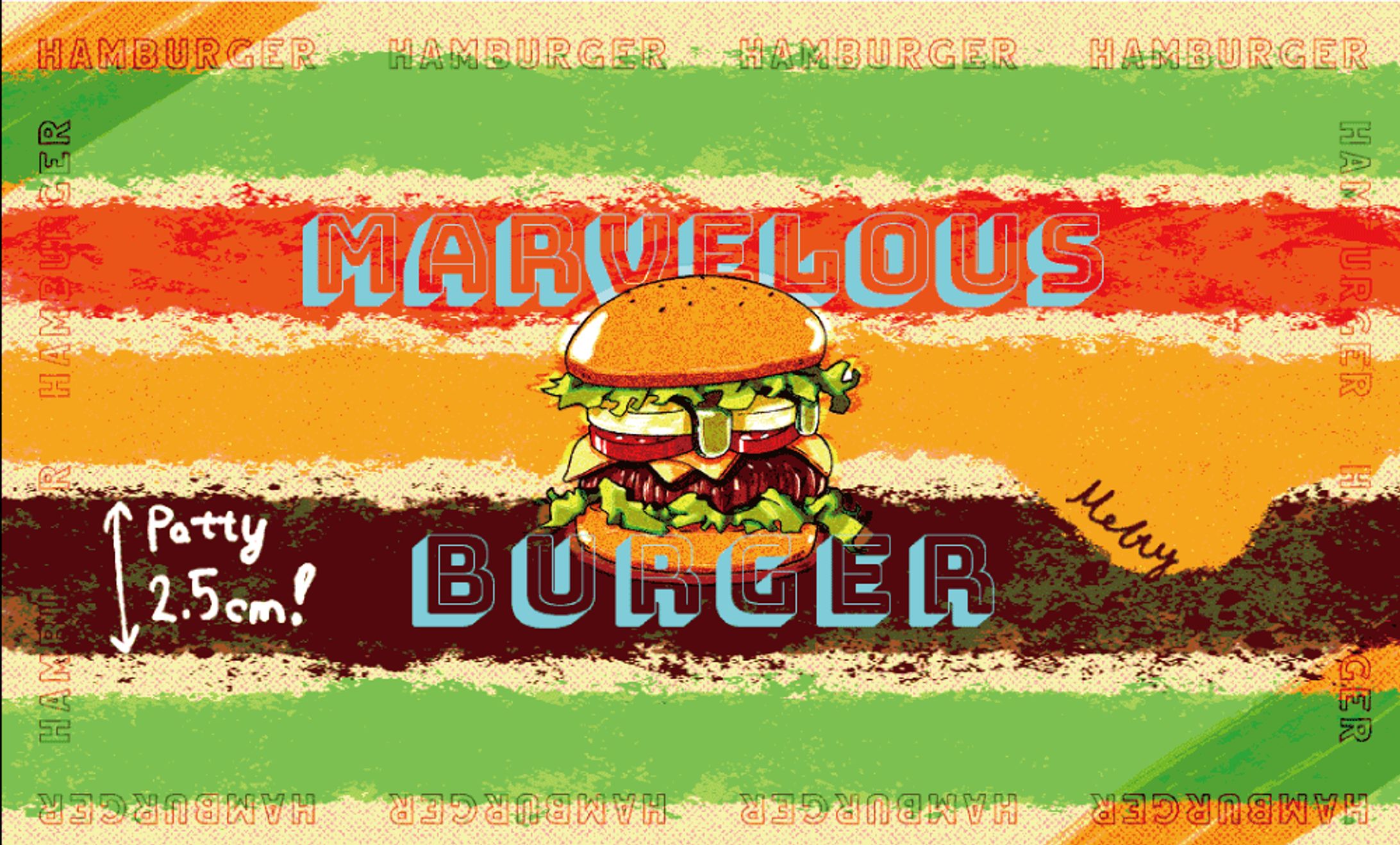 【ショップカード】MARVELOUS BURGER（サンプル）-1