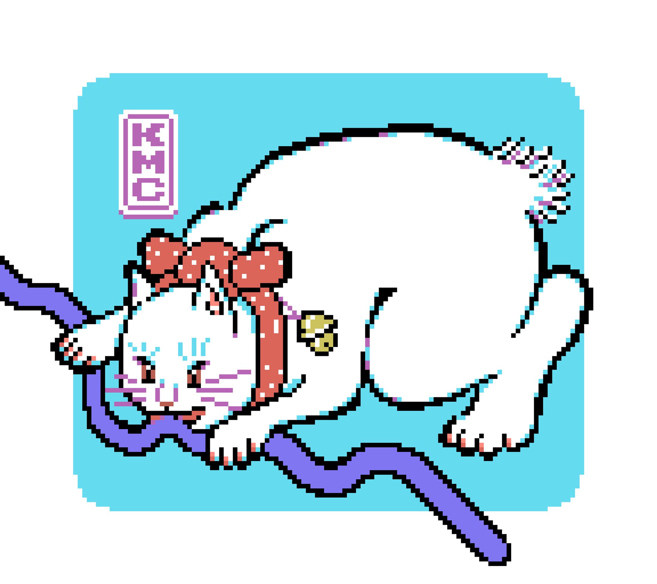 White Cat (Based on Hiroshige II Painting)-1