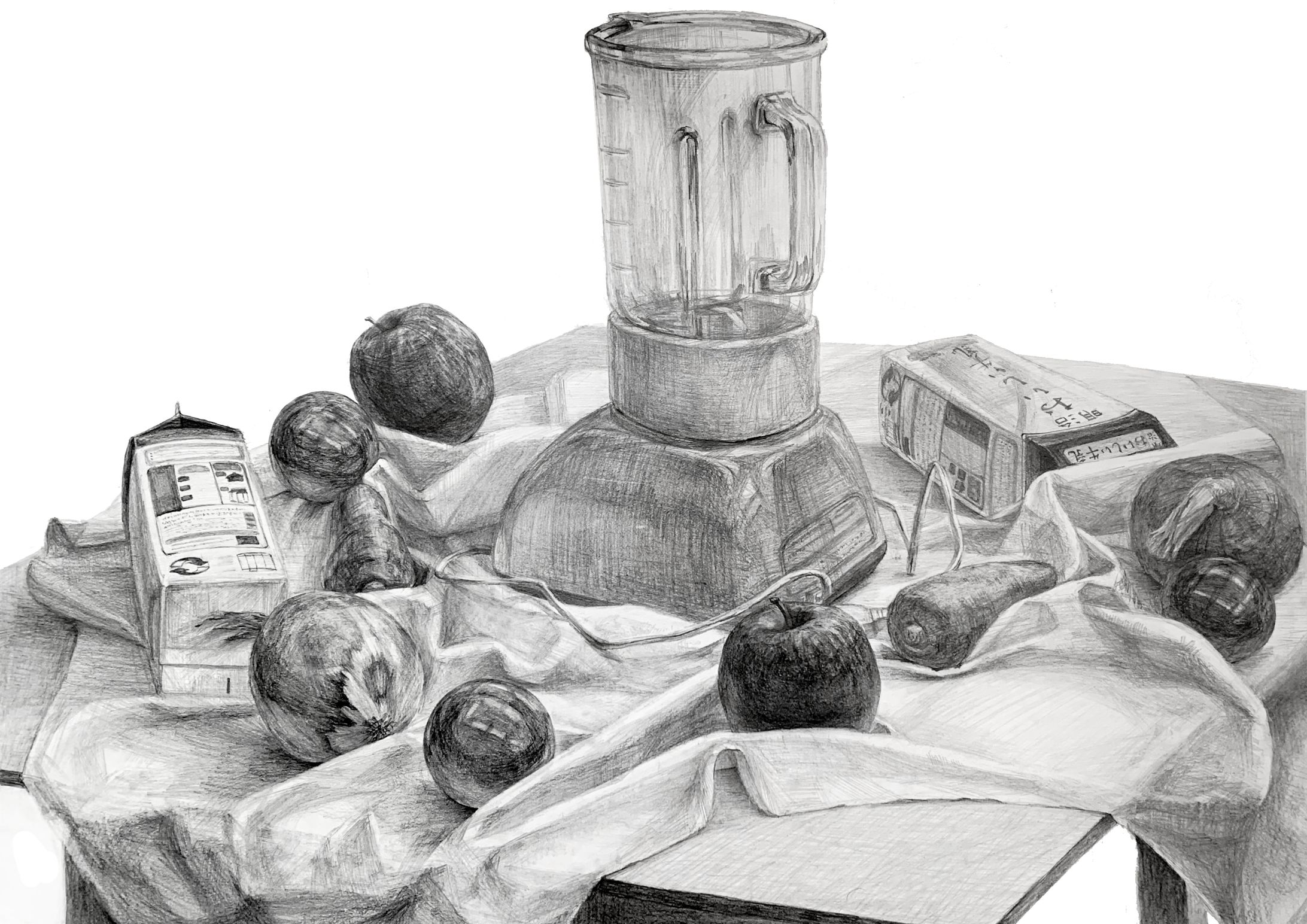 静物デッサン（高校時）-1