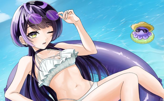 夜海月やよい　水着一枚絵