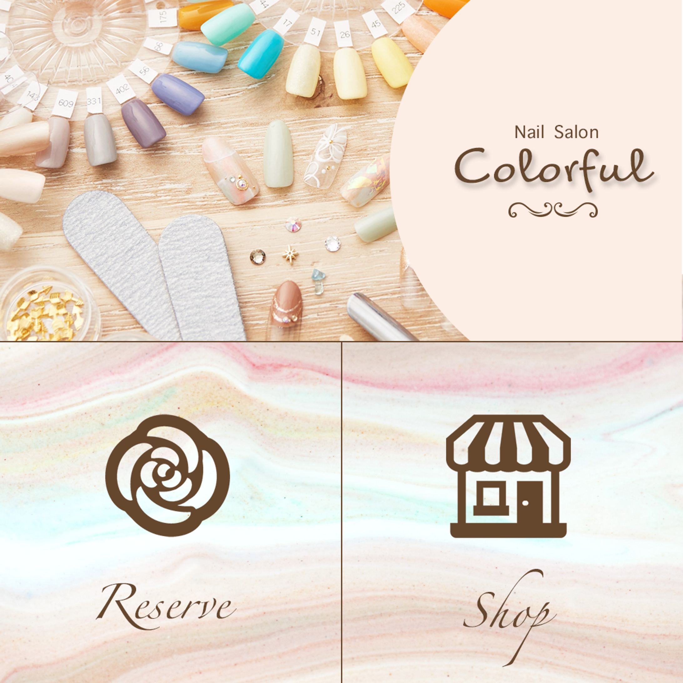 架空のネイルサロンのリッチメッセージ-1