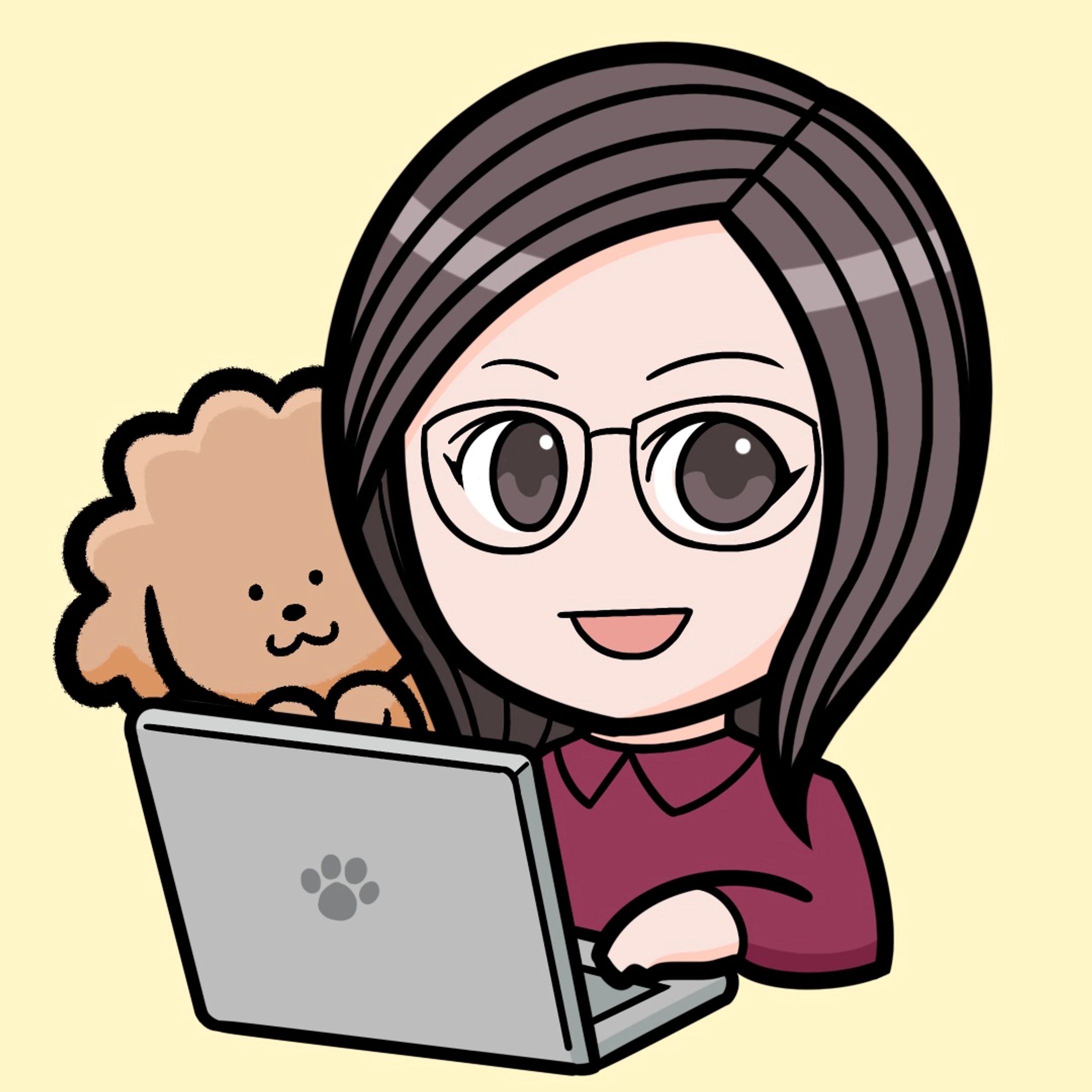 パソコン✖️ペット(SNSアイコン)-1