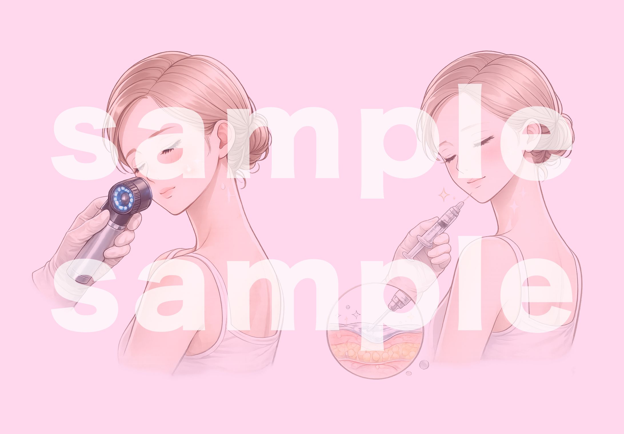 美容医療施術イメージイラスト制作-1