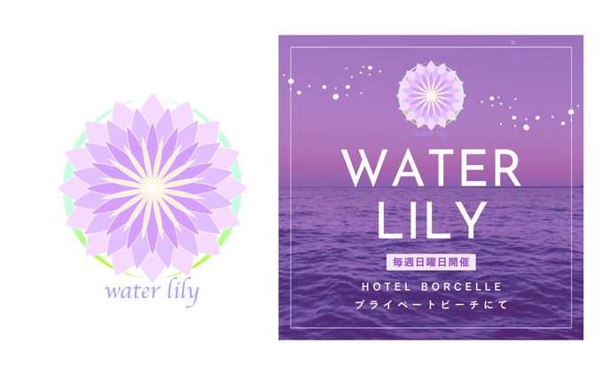 ヨガスタジオ「water lily」ロゴ＆バナー