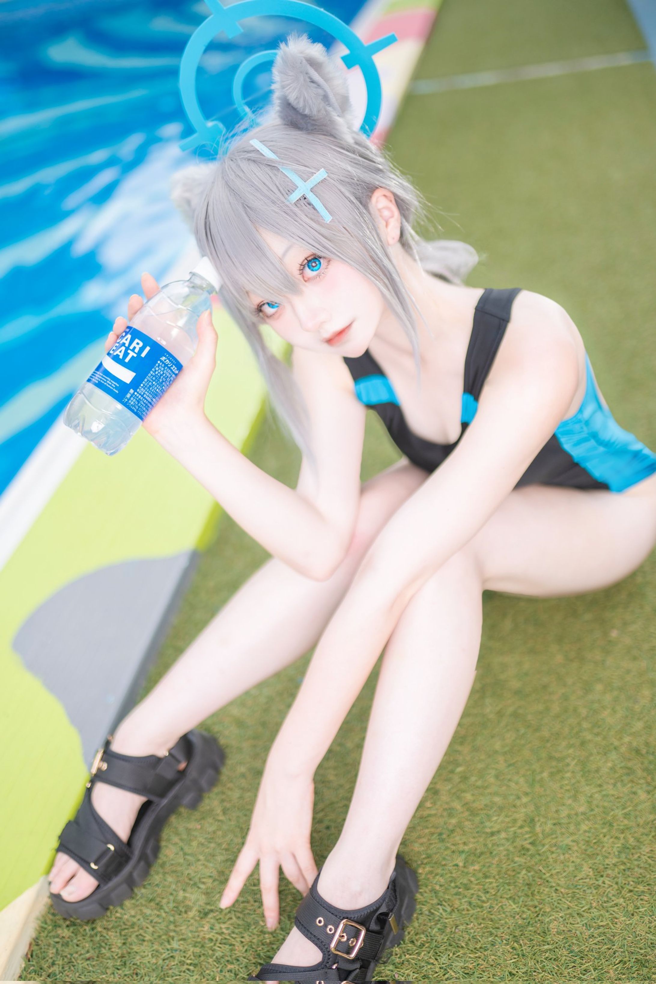 コスプレ　ブルーアーカイブ「砂狼シロコ（水着）」-1