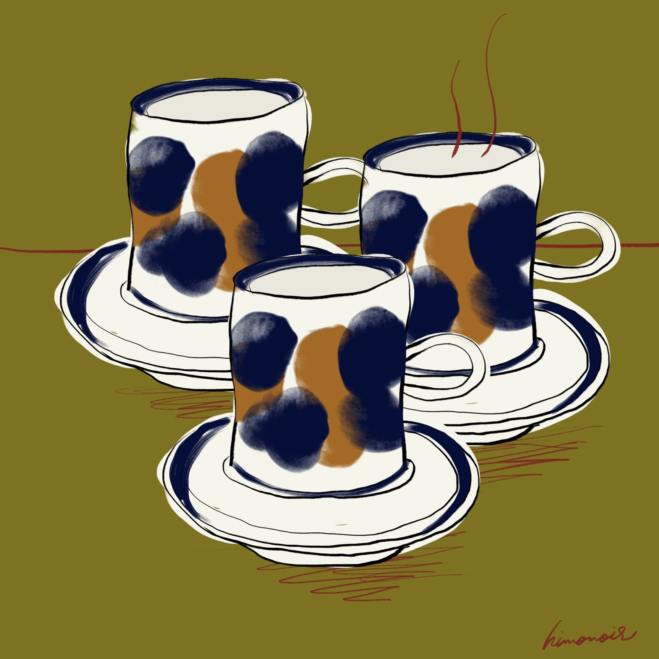 ・
一週間お疲れさまでした☕️

私は愛の不時着（韓国ドラマ）を
勢いよく見て寝不足の一週間でした😪

今日は早く寝たい🌛

イラストのご依頼お受けしています
お気軽にDM ください🥰

#art
#drawing
#chill
#relax
#coffee
#cafe
#cupandsaucer 
#night
#illustration
#fresco
#nft
#metaverse
#crashlandingonyou 
#イラスト
#おしゃれ
#挿絵
#おつかれさま
#愛の不時着 
#사랑의불시착
#北欧食器-1