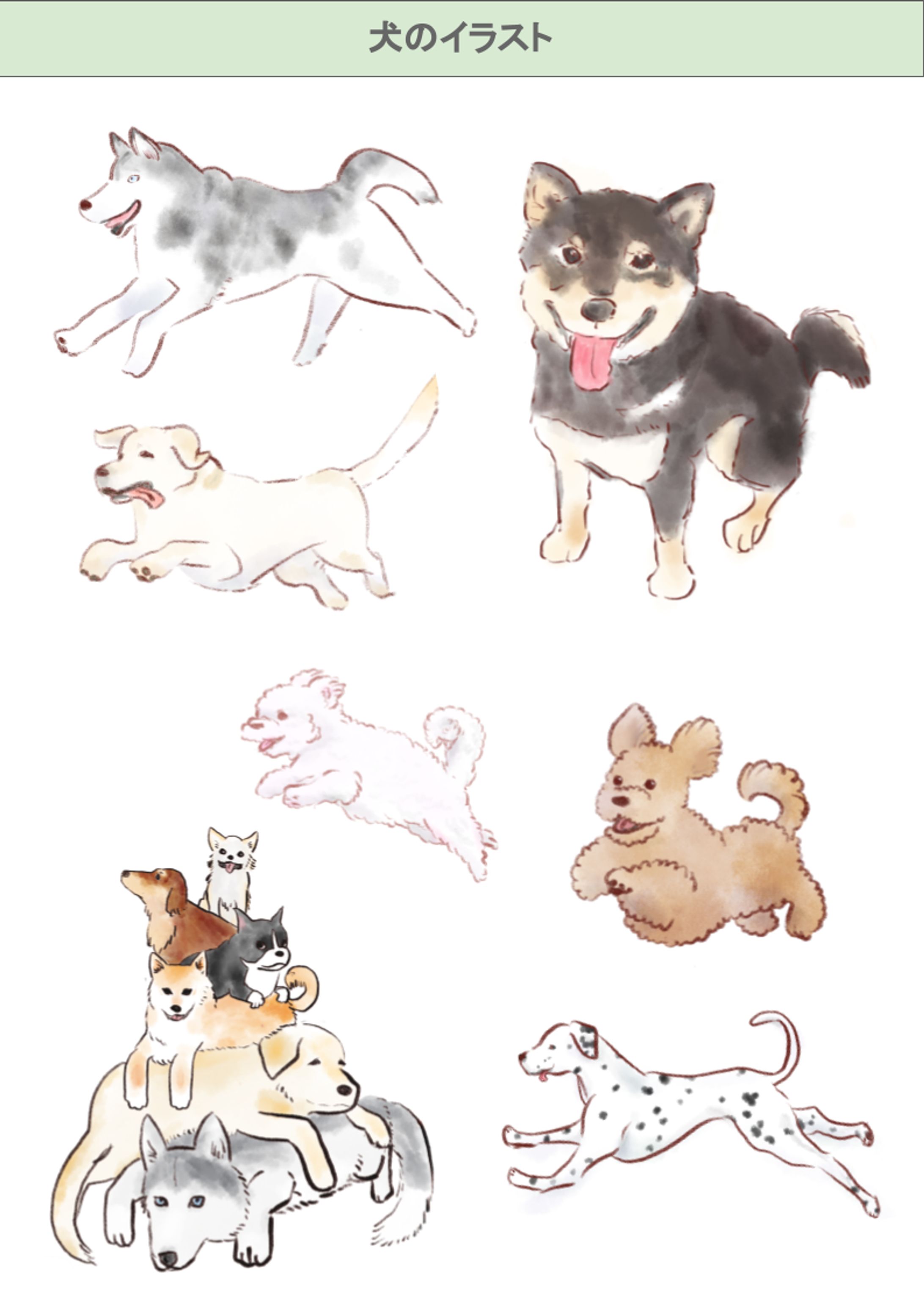 犬のイラスト-1