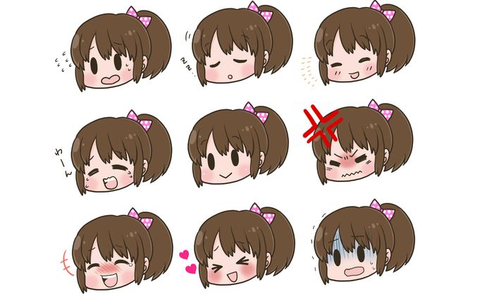 ミニキャラ　表情