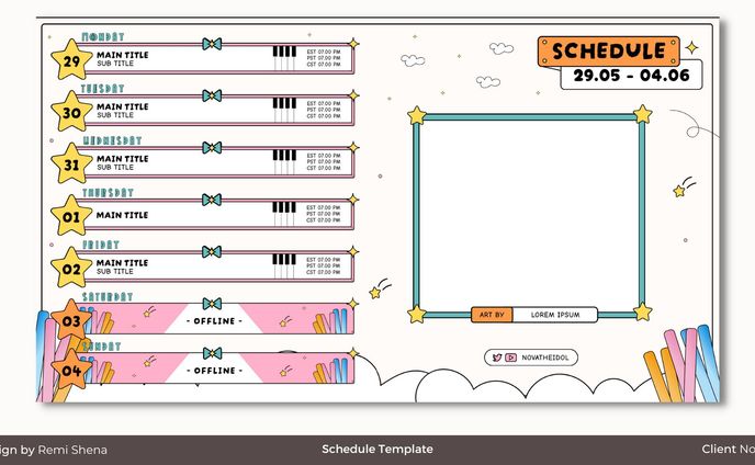 Nova's Schedule Template