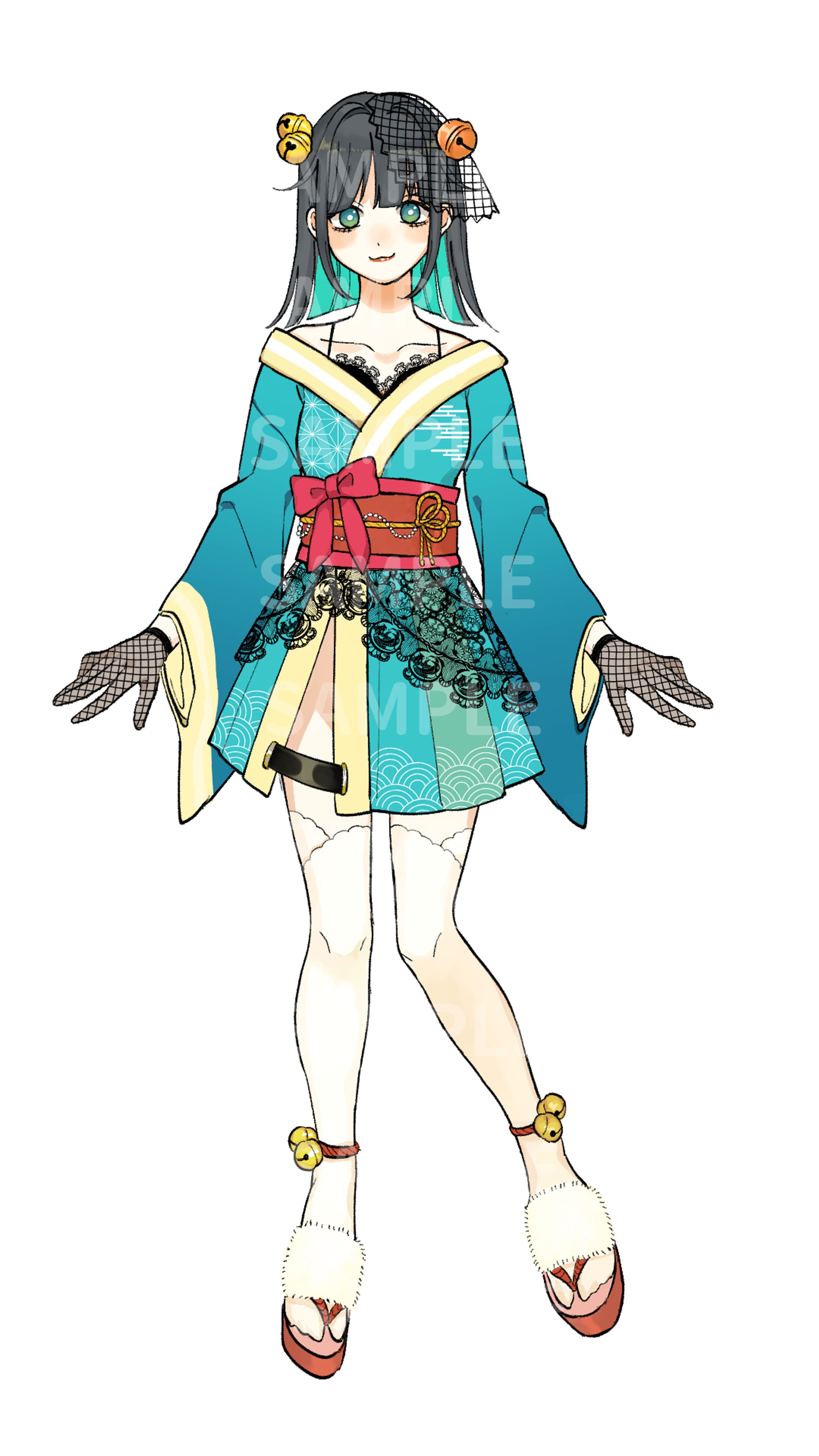 浅葱紗(あさぎすず)様　Live2D用立ち絵-1