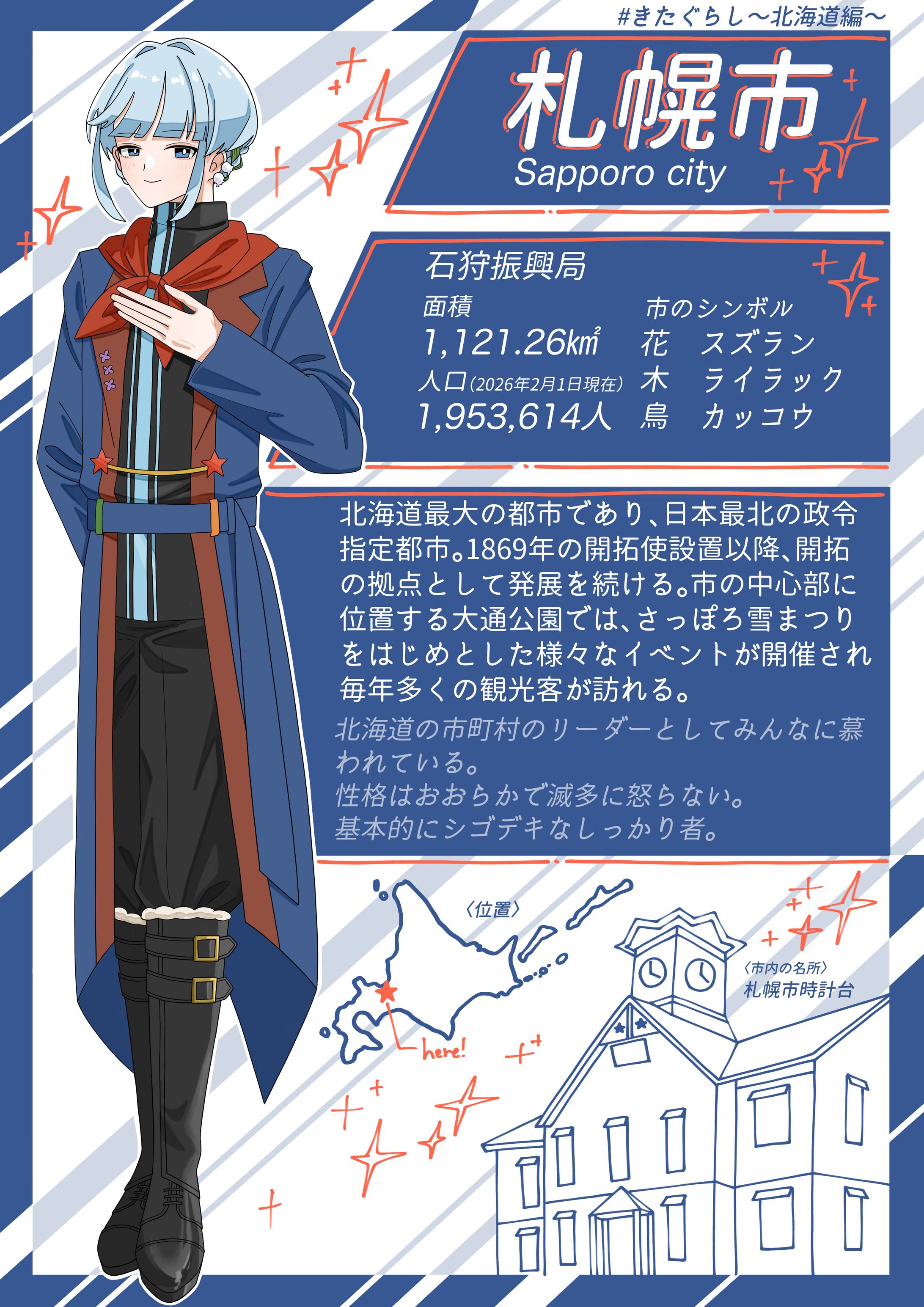 北海道・青森　市町村擬人化作品-1
