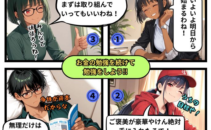 お金の勉強を続けて勉強をしよう!!