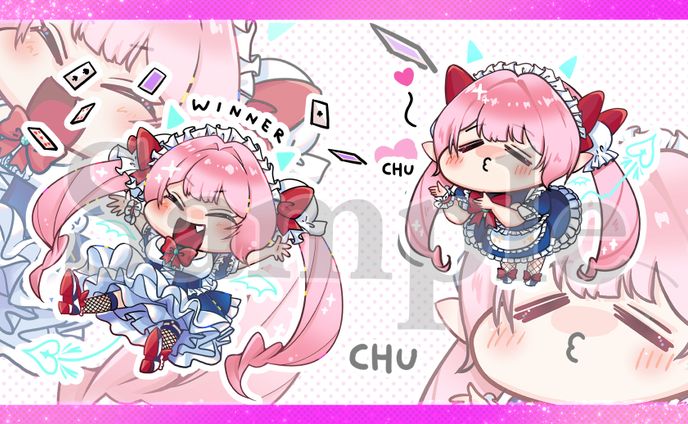 七瀬クランベリ様　周年記念グッツイラスト