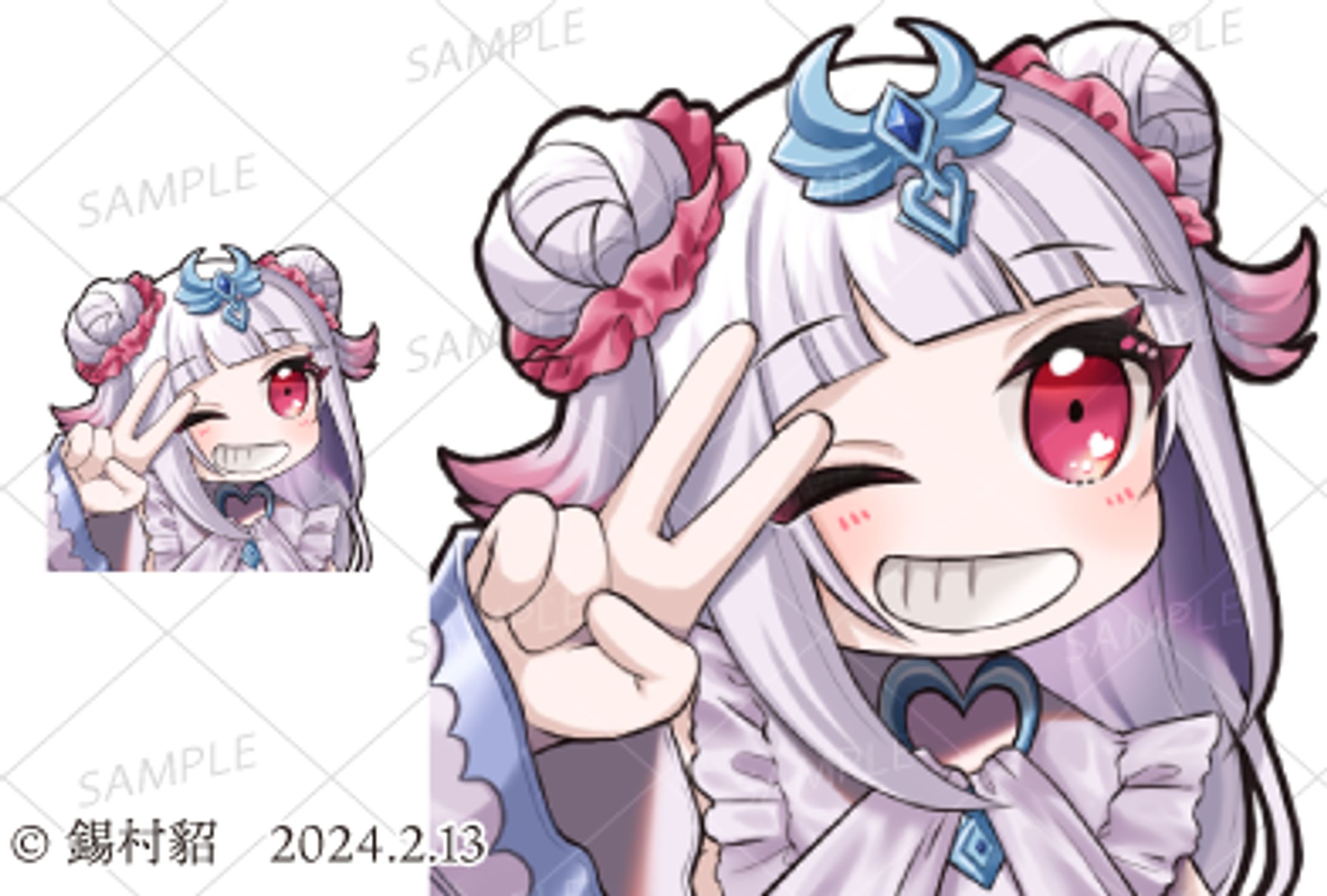白羽ルリア様 スタンプイラスト-1