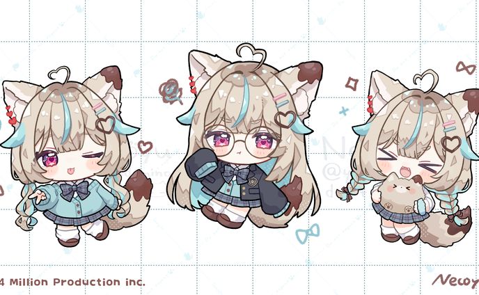 ミリプロ所属　甘狼このみ様　誕生日ミニキャライラスト