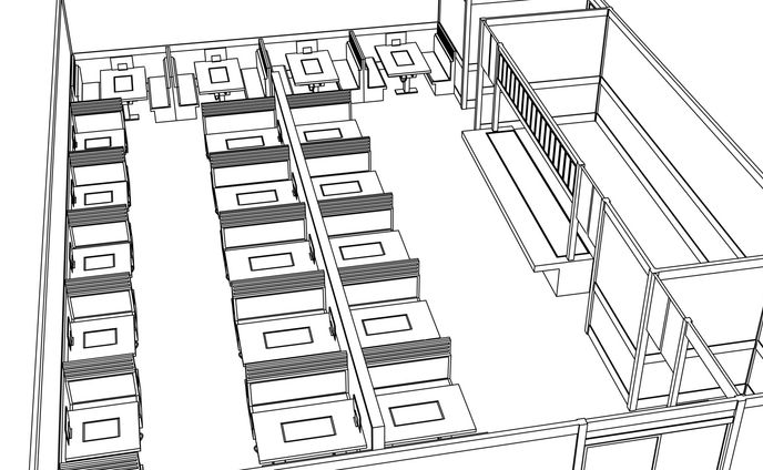 3DCG 漫画背景 お好み焼き屋