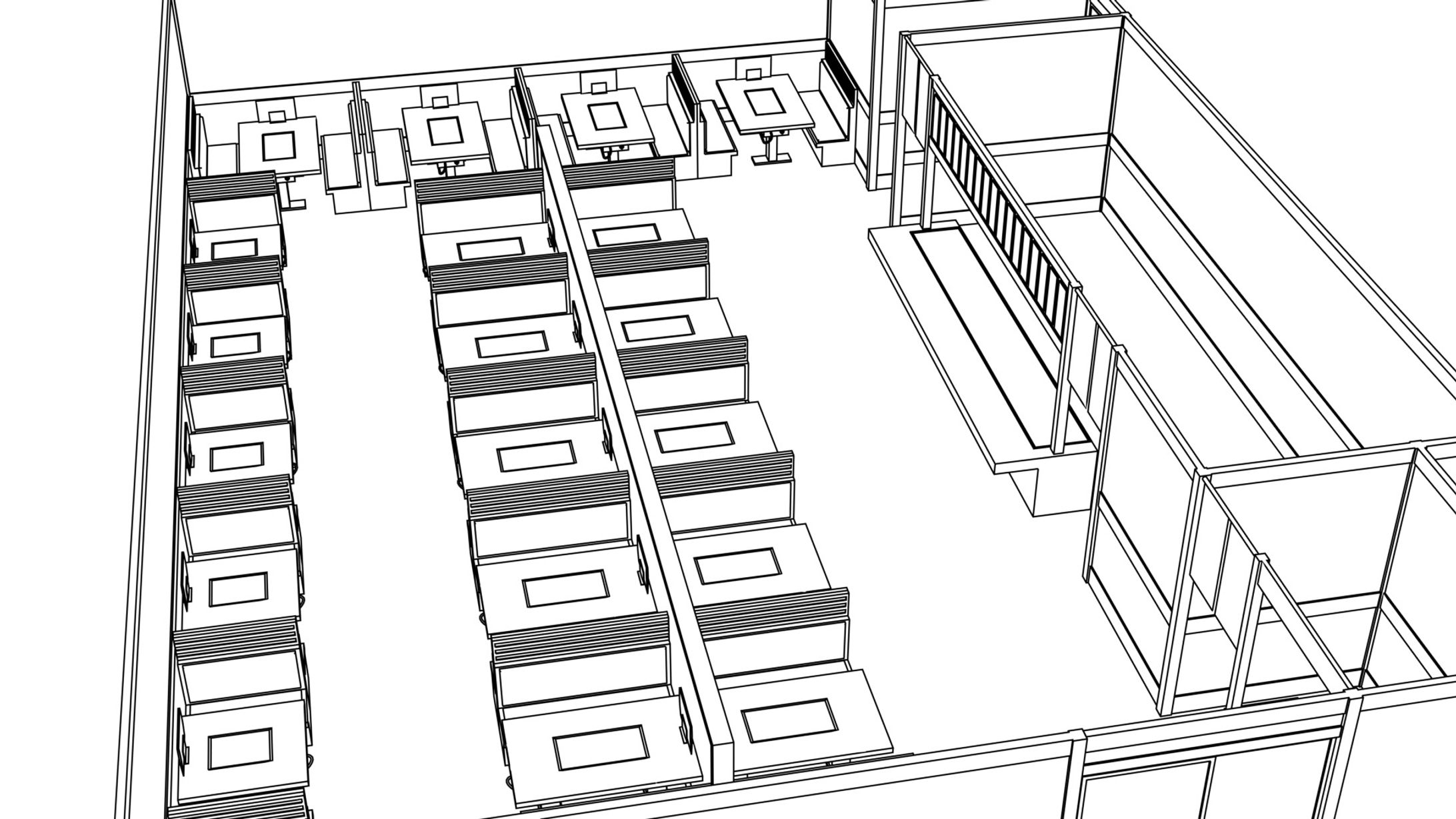 3DCG 漫画背景 お好み焼き屋-1