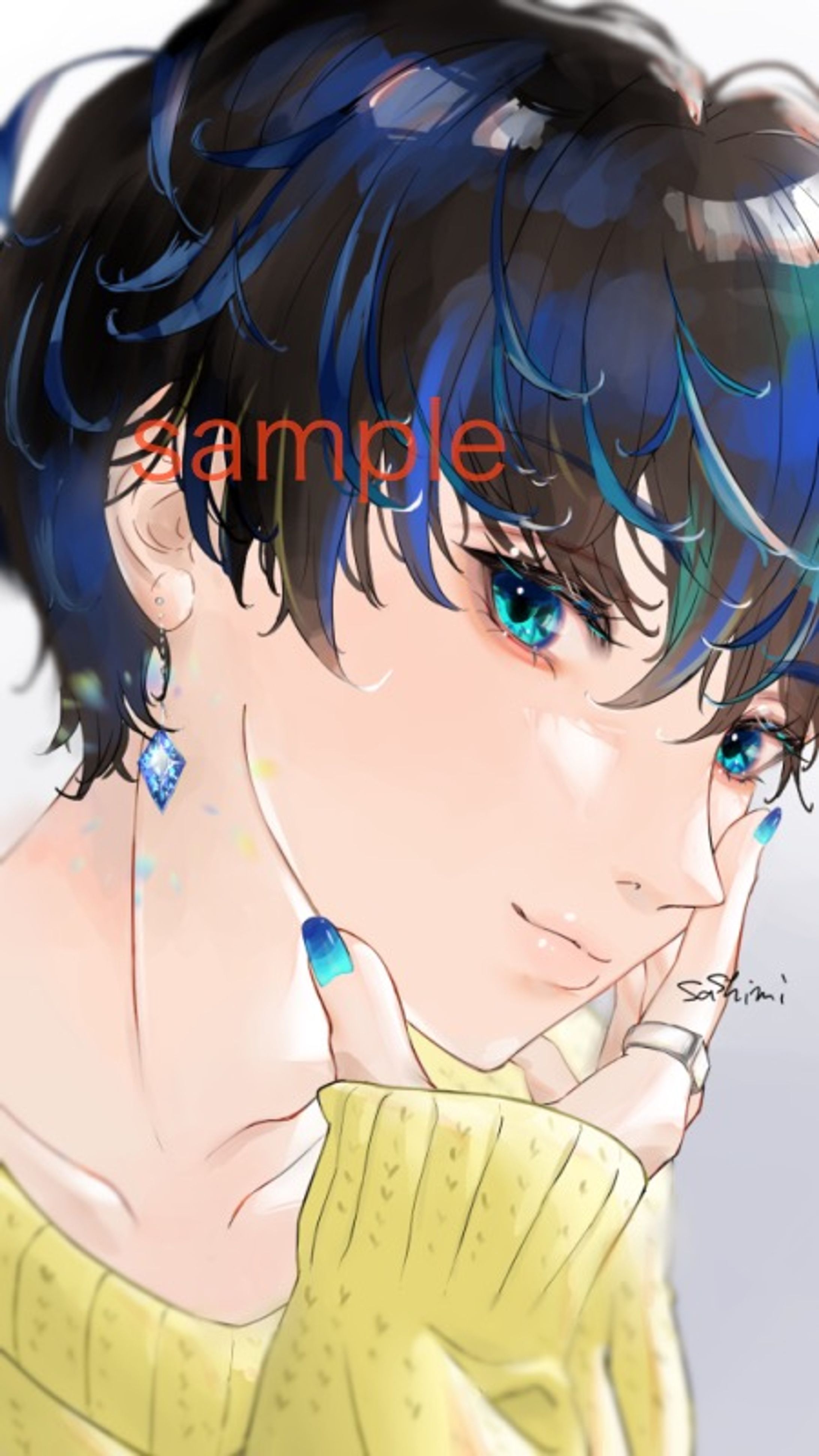 頭身キャラ男子（透明感漂う）-1