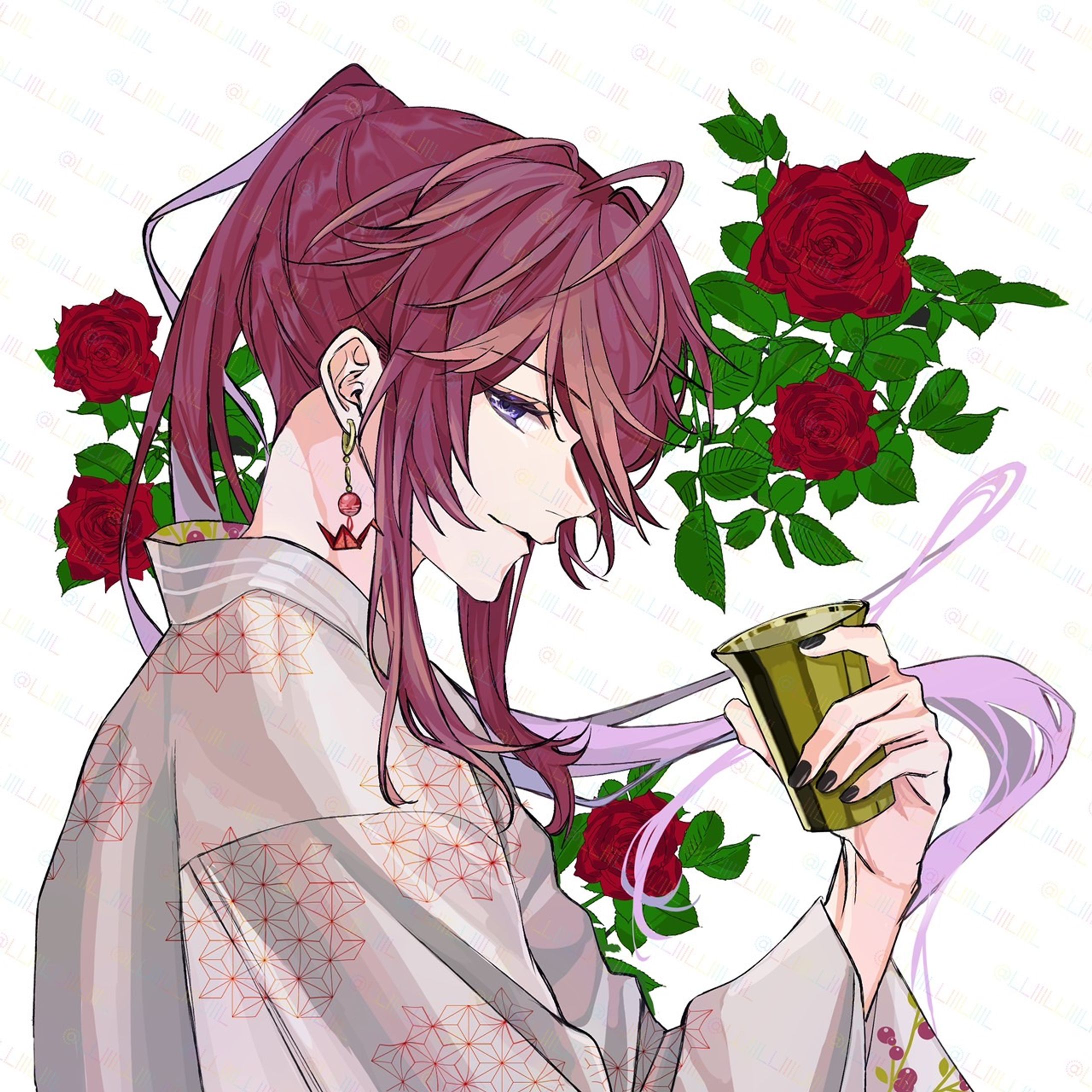 日辻 八重様　ラベルイラスト-1