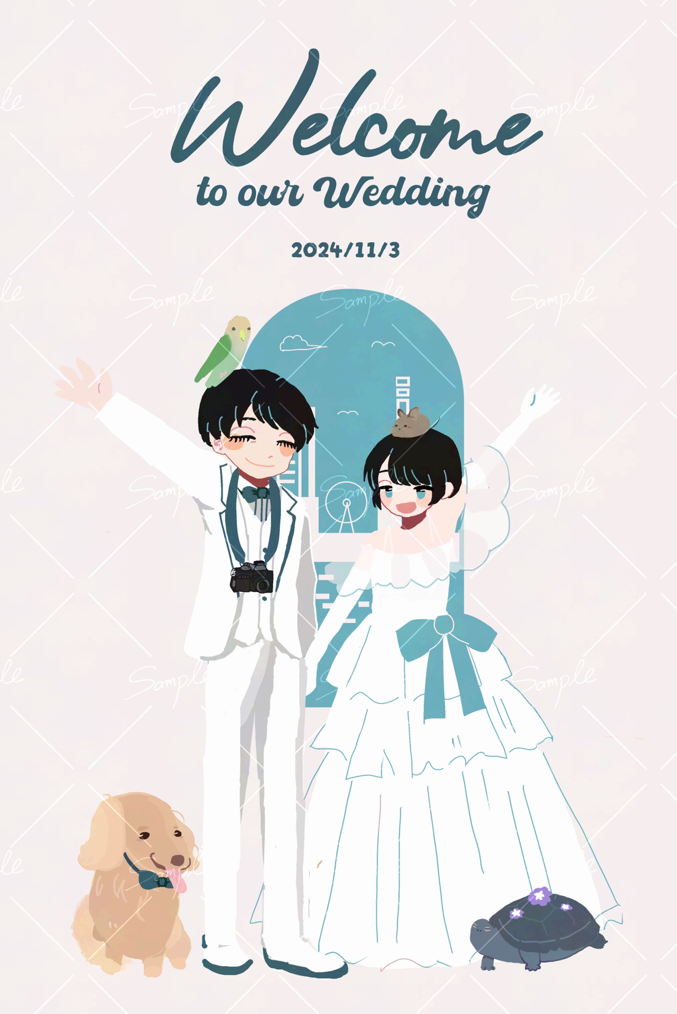 ウェルカムボードイラスト-1