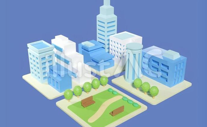 3Dモデル 街