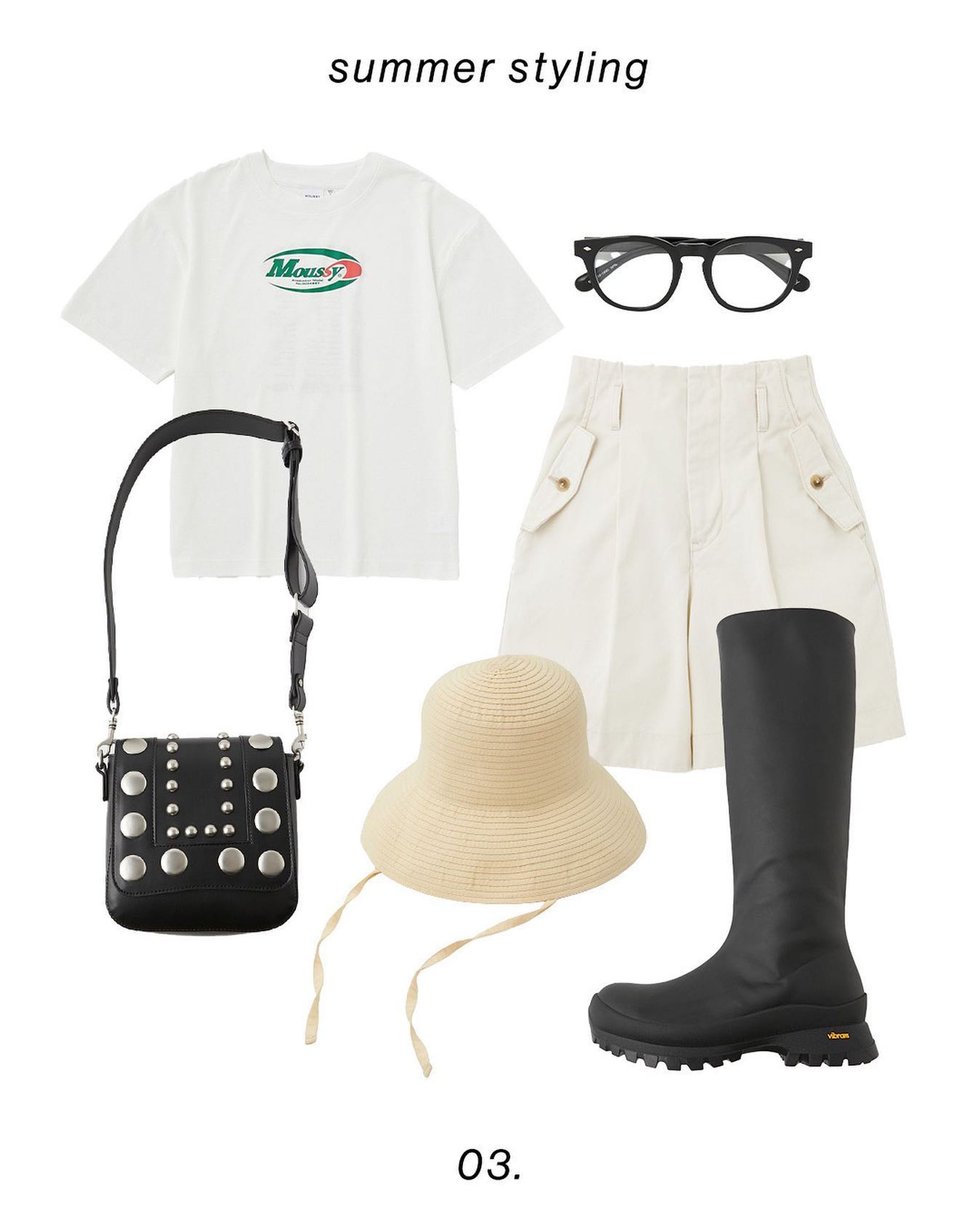 summer styling .
━━━━━━━━━━━━━━━━
この夏おすすめのスタイリングのご紹介。

ロゴTでカジュアル要素を取り入れつつ、小物は黒でしめて大人っぽさも意識。

ぜひお買い物&コーデの参考にしてみて♡

商品詳細はアイテムをタップまたは
プロフィールのサイトURLをクリック✔️
━━━━━━━━━━━━━━━━
#SHELTTERWEBSTORE #SWS 
#MOUSSY #M_MOUSSY #SLY-1
