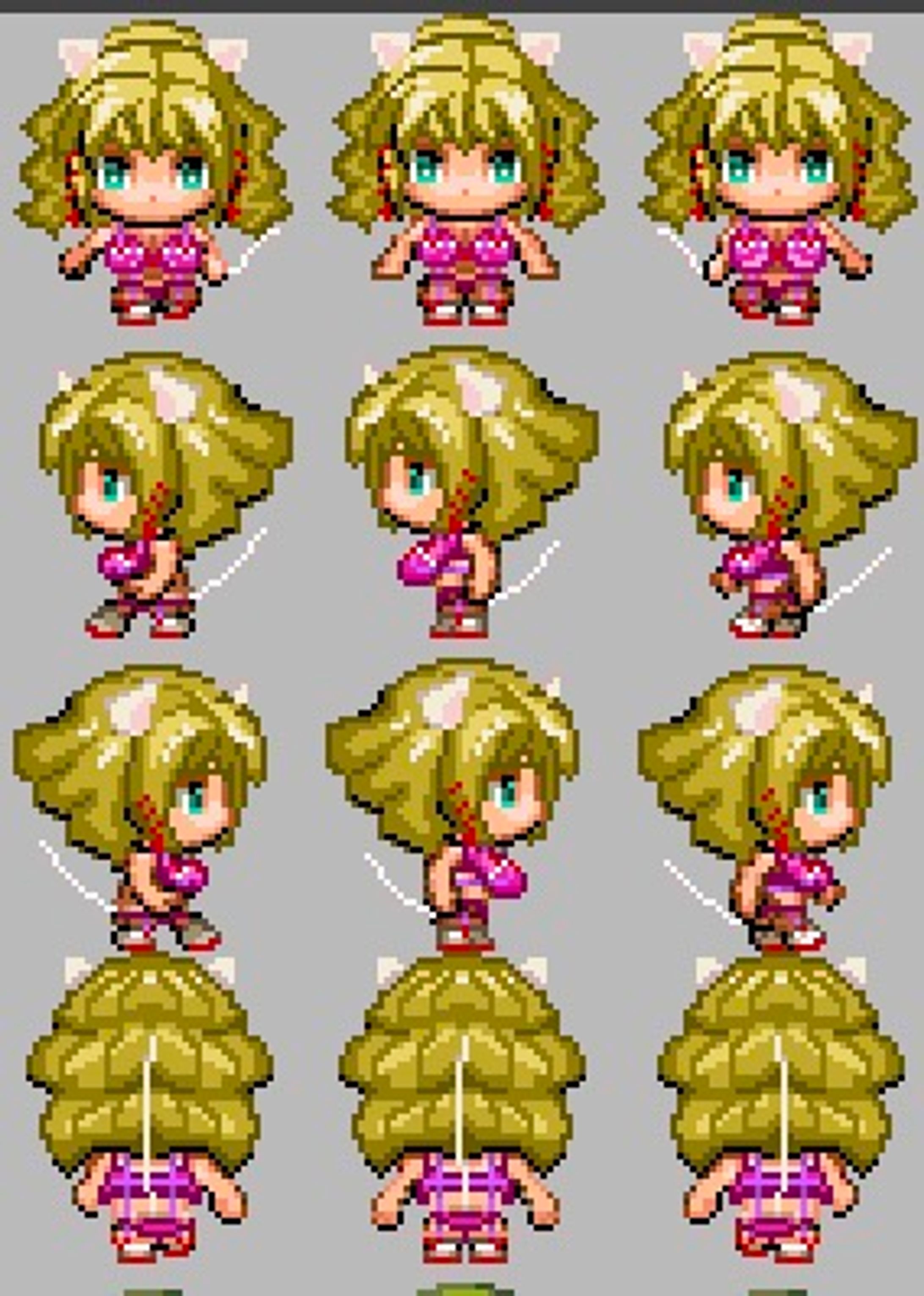 ミエラ、リン、ロウのキャラチップです。「ANIMALSMATE」-1