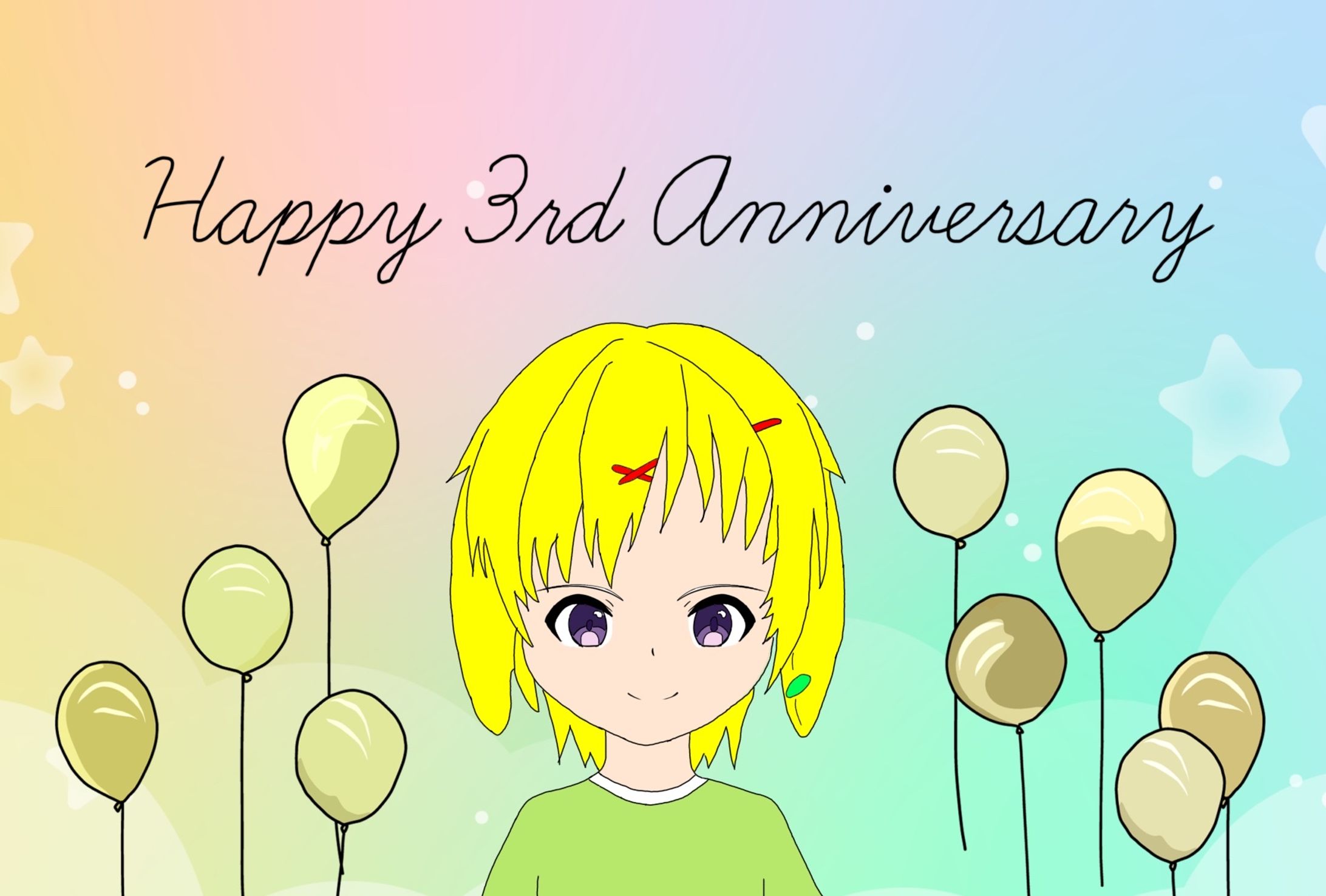 3周年記念&誕生日イラスト-1
