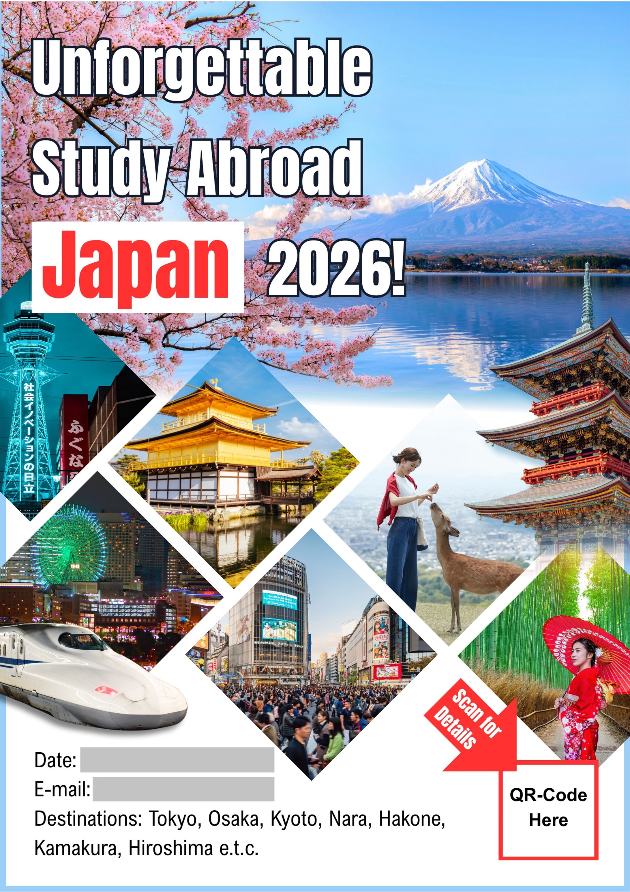 日本研修旅行用PRポスターデザイン-1