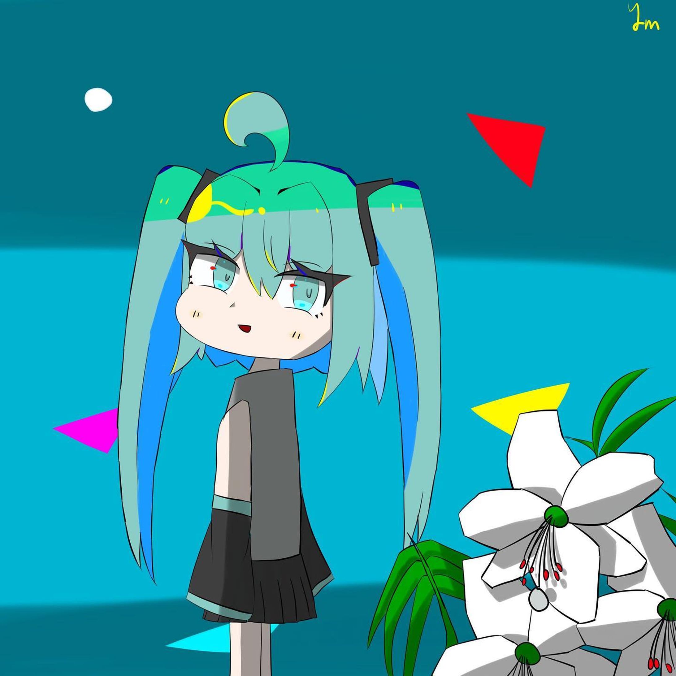 憂いを含んだ初音ミク
#初音ミク
#初音ミクイラスト
#illust 
#artwork 
#hatsunemiku-1
