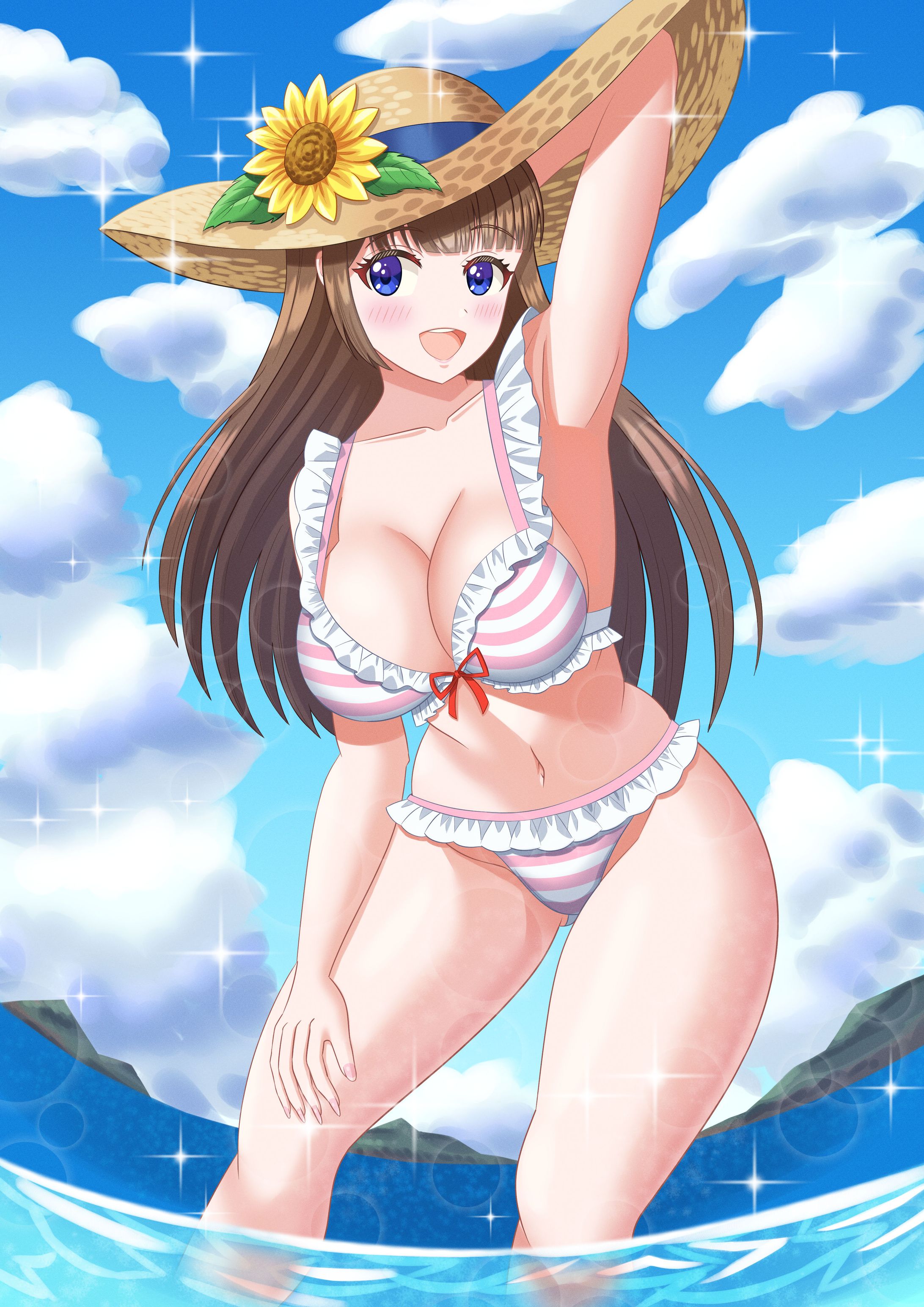 Summer, Sea, and Swimsuit Beauty Girl-1