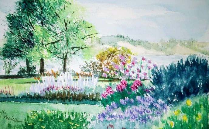 以前旅したデンマークの風景
#水彩画
#デンマーク
#旅スケッチ