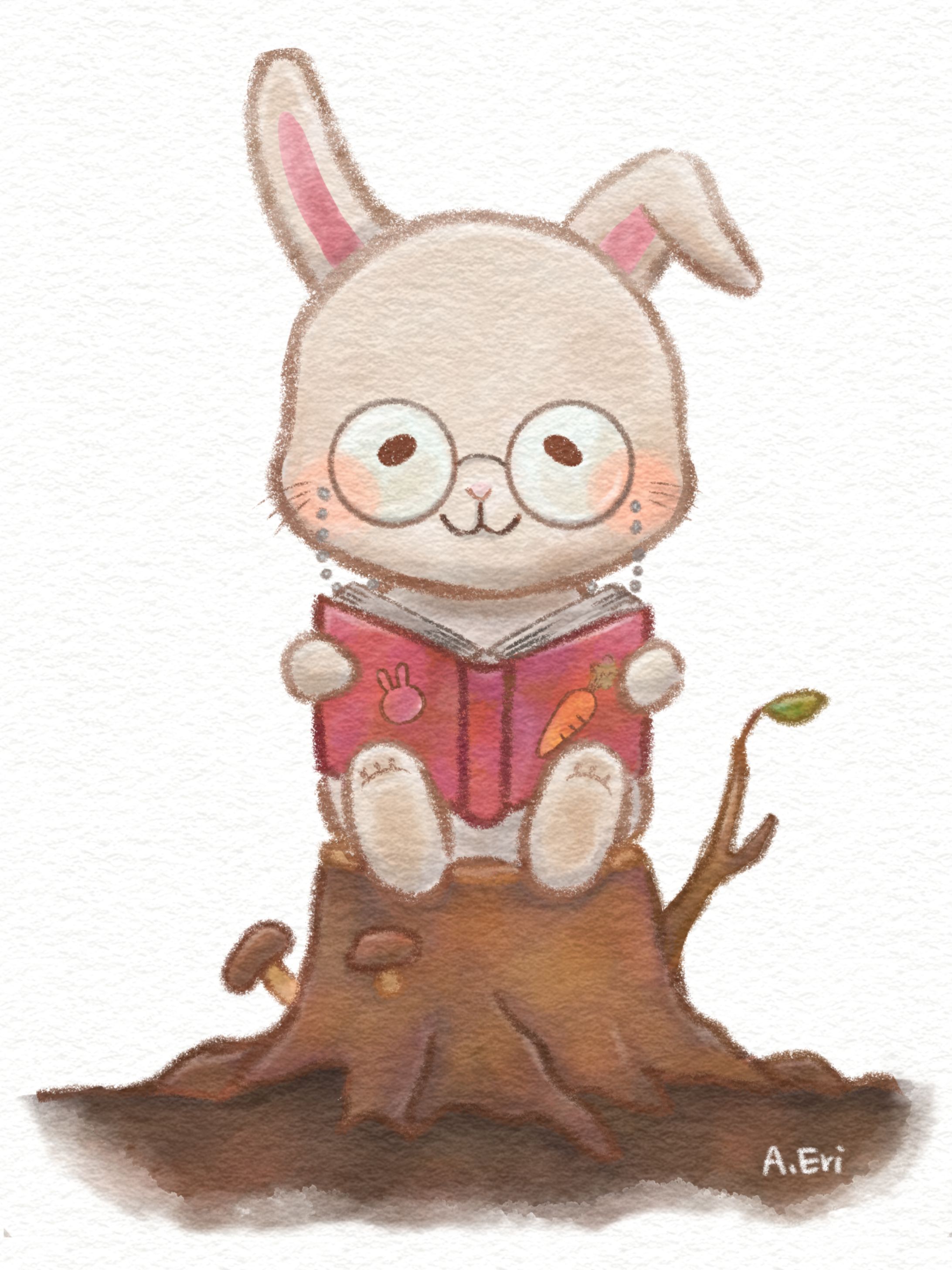 うさぎの読書-1