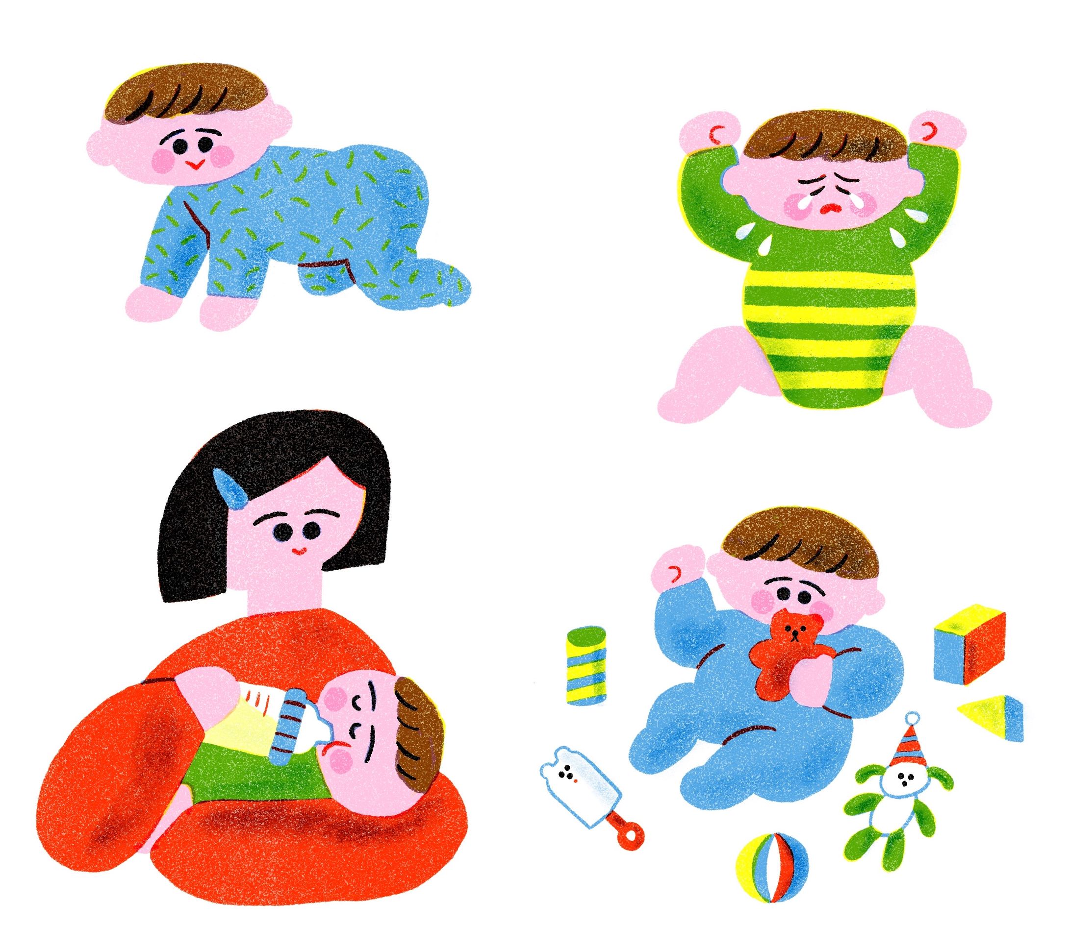 イラスト | 赤ちゃんとママ-1