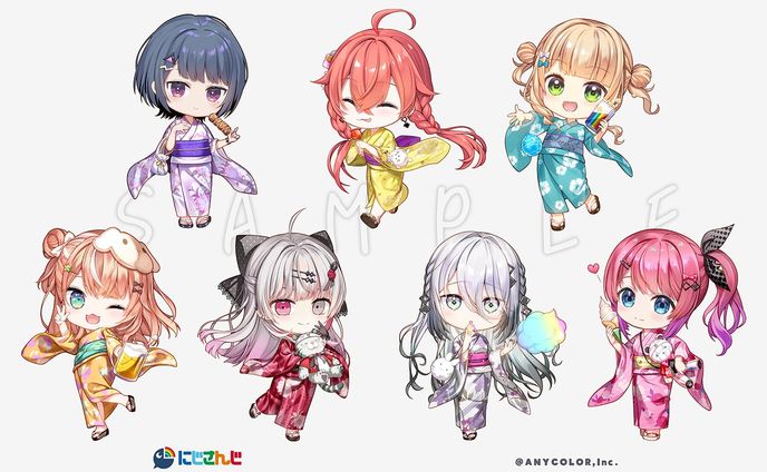 「にじさんじ神田明神」ＳＤイラスト
