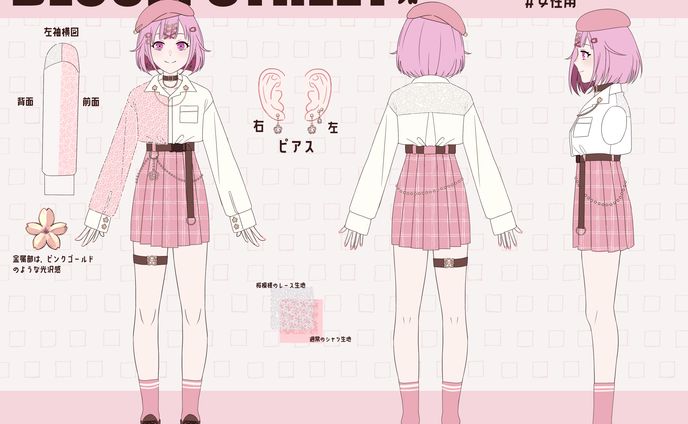 衣装デザイン（三面図）④