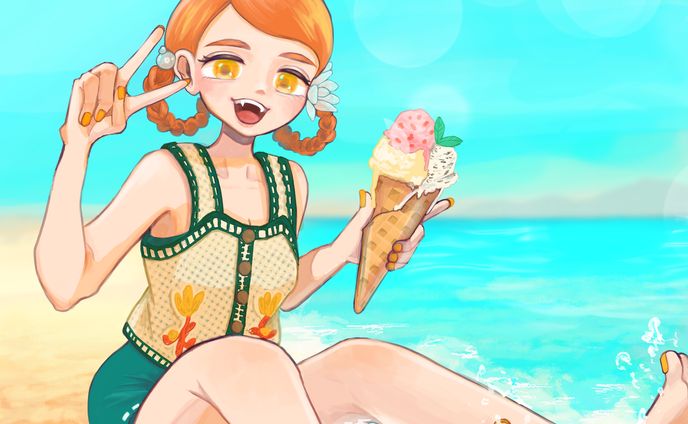 GENSEKI主催「さいとうなおき先生の”縛り”イラコン」応募作品｜Healthy Summer