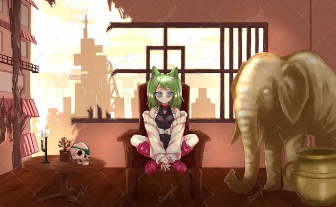 だし巻き美味し　九龍レトロ　歌ってみたイラスト