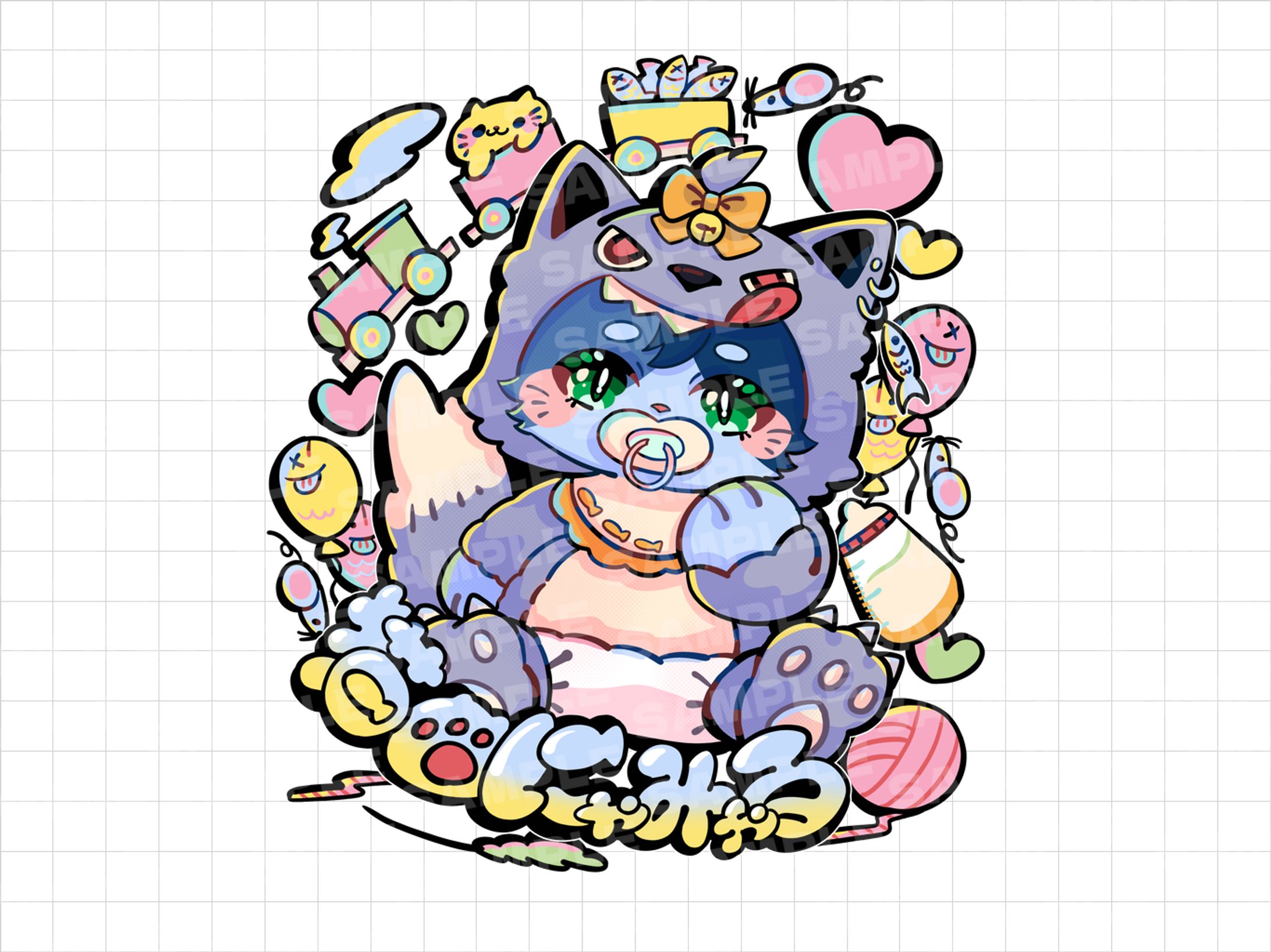 【works】Vtuber/猫田にゃみゃる様【汎用ビジュアル】-1