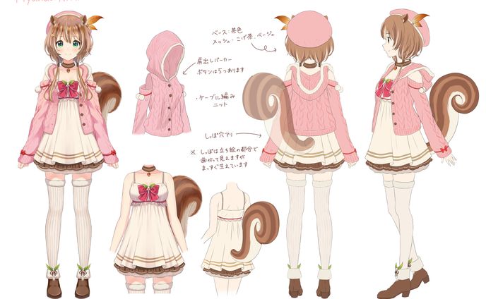 ホロライブインドネシア「アユンダ・リス」三面図制作