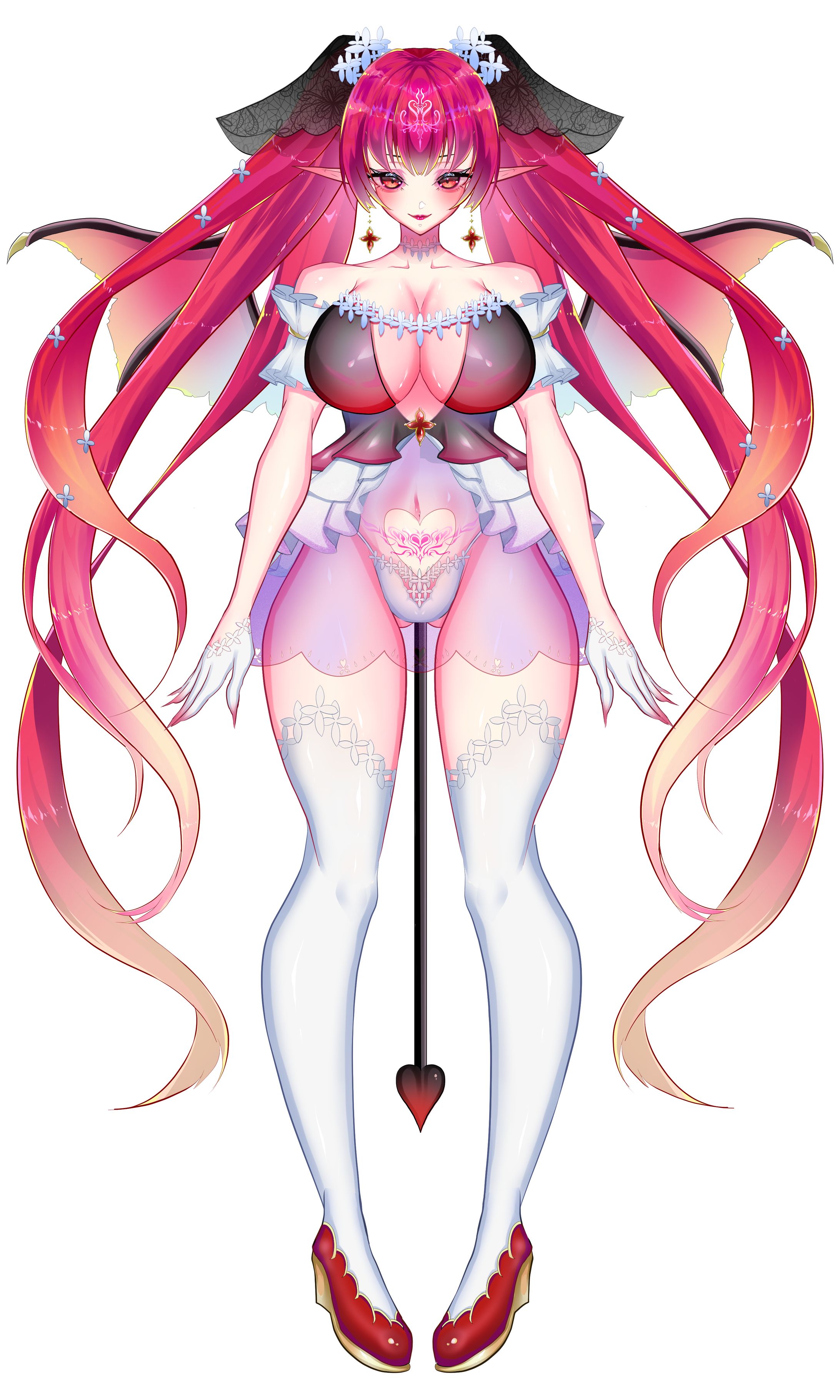 花モチーフツインテ悪魔-1