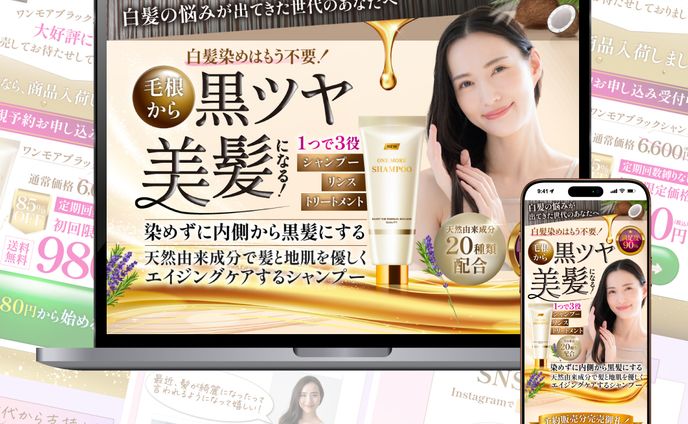 白髪改善シャンプーLP