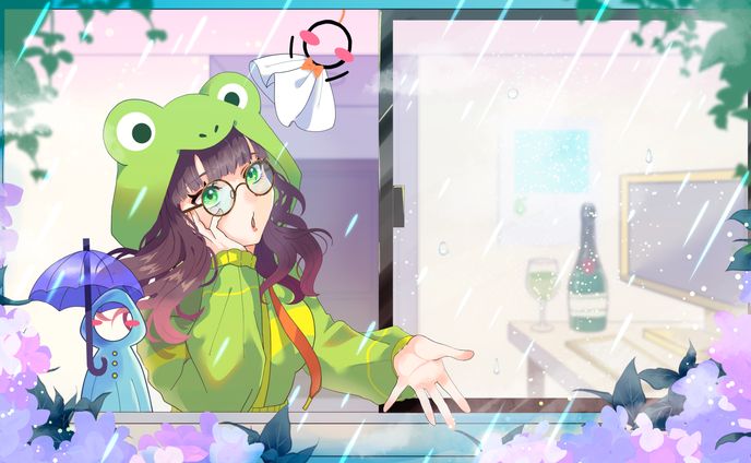 【thumbnail】梅雨サムネイル【rainy season】