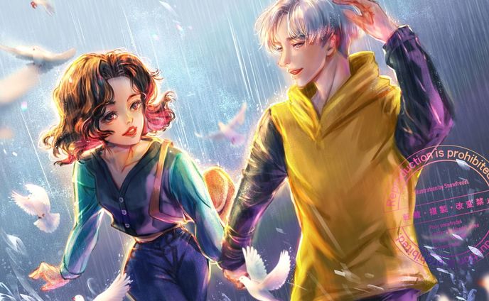 🌸the #DTIYS Challenge 2023 for @raidesart entry. 
#raidesart400k

🌸I finished this one the day before so challenge since it's 2 characters

🌸there're 2 choices for us to choose this time, I was hesitate both at first but in the end i decided to go for the 2 characters (Susie and David) I'm glad I found this challenge since the artist is really talent one.

🌸I would be good if I can draw a really good tone for their relationship, but the both scene got rainy BG, 
when I do see the greyish sky with rain it always do resemble the hindrance of life, but I want the good meaning picture, so I love to make to vibe like "When the sky is crying and you feel sad, don't forget you have me, We altogether will make it through the rain, I'll be by your side."

💮Note: Swipe to the right for the closer shot, and the last page for the original.

❤️⭐Save, share, or any supports are greatly appreciated ⭐ 😇❤️

#팬아트 #커미션 #그림 #그림챌린지 #디지털드로잉 #イラストレーション #일러스트 #落書き  #characterportrait #dtiyschallenges
#드로잉 #semirealism #characterart 
#캐릭터 #artistsupportartists #madewithwacom  #artchallenge #clipstudiopaint
 #인물화 #색감
@clipstudioofficial @xppenusa and @artrage_paint