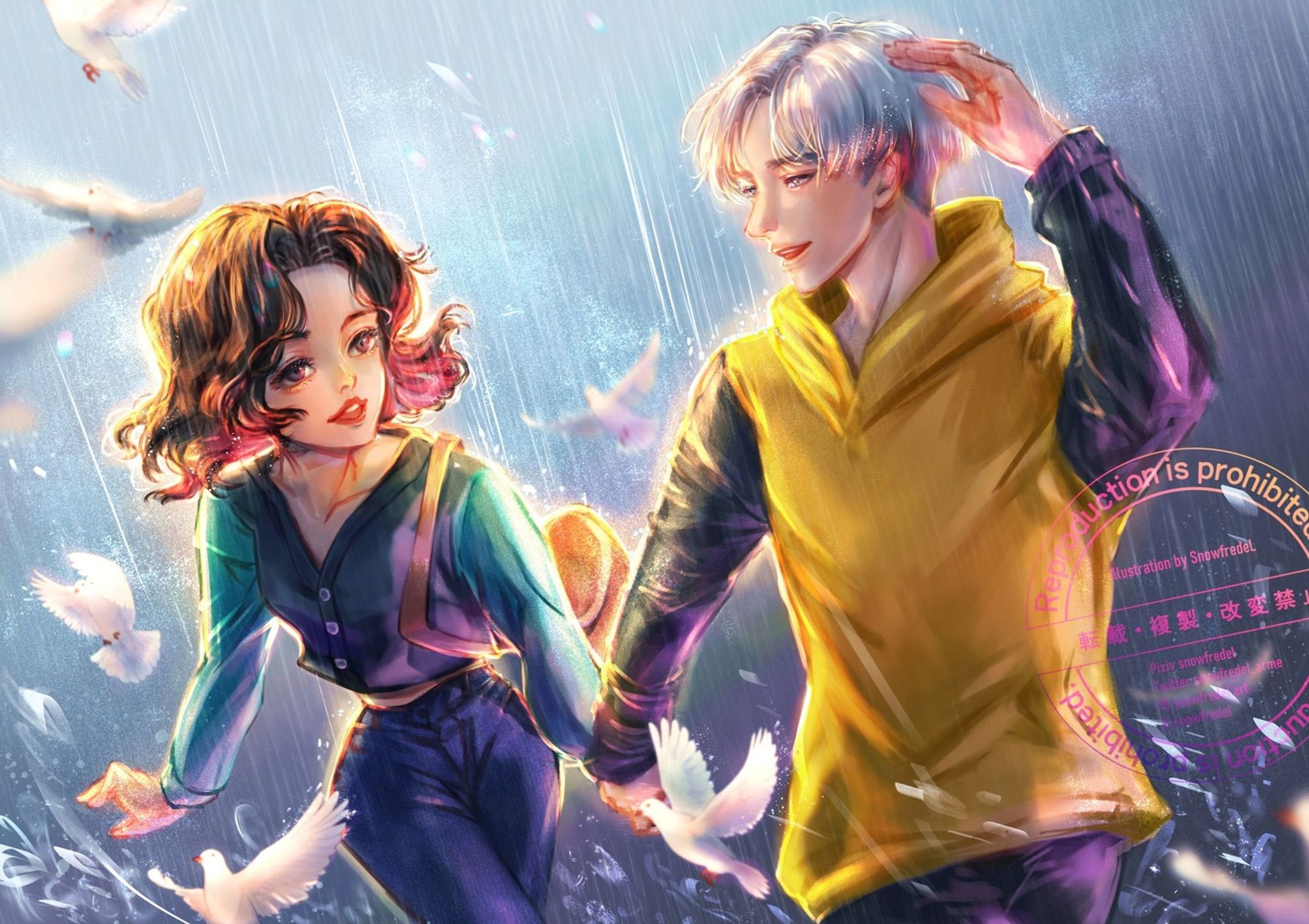🌸the #DTIYS Challenge 2023 for @raidesart entry. 
#raidesart400k

🌸I finished this one the day before so challenge since it's 2 characters

🌸there're 2 choices for us to choose this time, I was hesitate both at first but in the end i decided to go for the 2 characters (Susie and David) I'm glad I found this challenge since the artist is really talent one.

🌸I would be good if I can draw a really good tone for their relationship, but the both scene got rainy BG, 
when I do see the greyish sky with rain it always do resemble the hindrance of life, but I want the good meaning picture, so I love to make to vibe like "When the sky is crying and you feel sad, don't forget you have me, We altogether will make it through the rain, I'll be by your side."

💮Note: Swipe to the right for the closer shot, and the last page for the original.

❤️⭐Save, share, or any supports are greatly appreciated ⭐ 😇❤️

#팬아트 #커미션 #그림 #그림챌린지 #디지털드로잉 #イラストレーション #일러스트 #落書き  #characterportrait #dtiyschallenges
#드로잉 #semirealism #characterart 
#캐릭터 #artistsupportartists #madewithwacom  #artchallenge #clipstudiopaint
 #인물화 #색감
@clipstudioofficial @xppenusa and @artrage_paint-1
