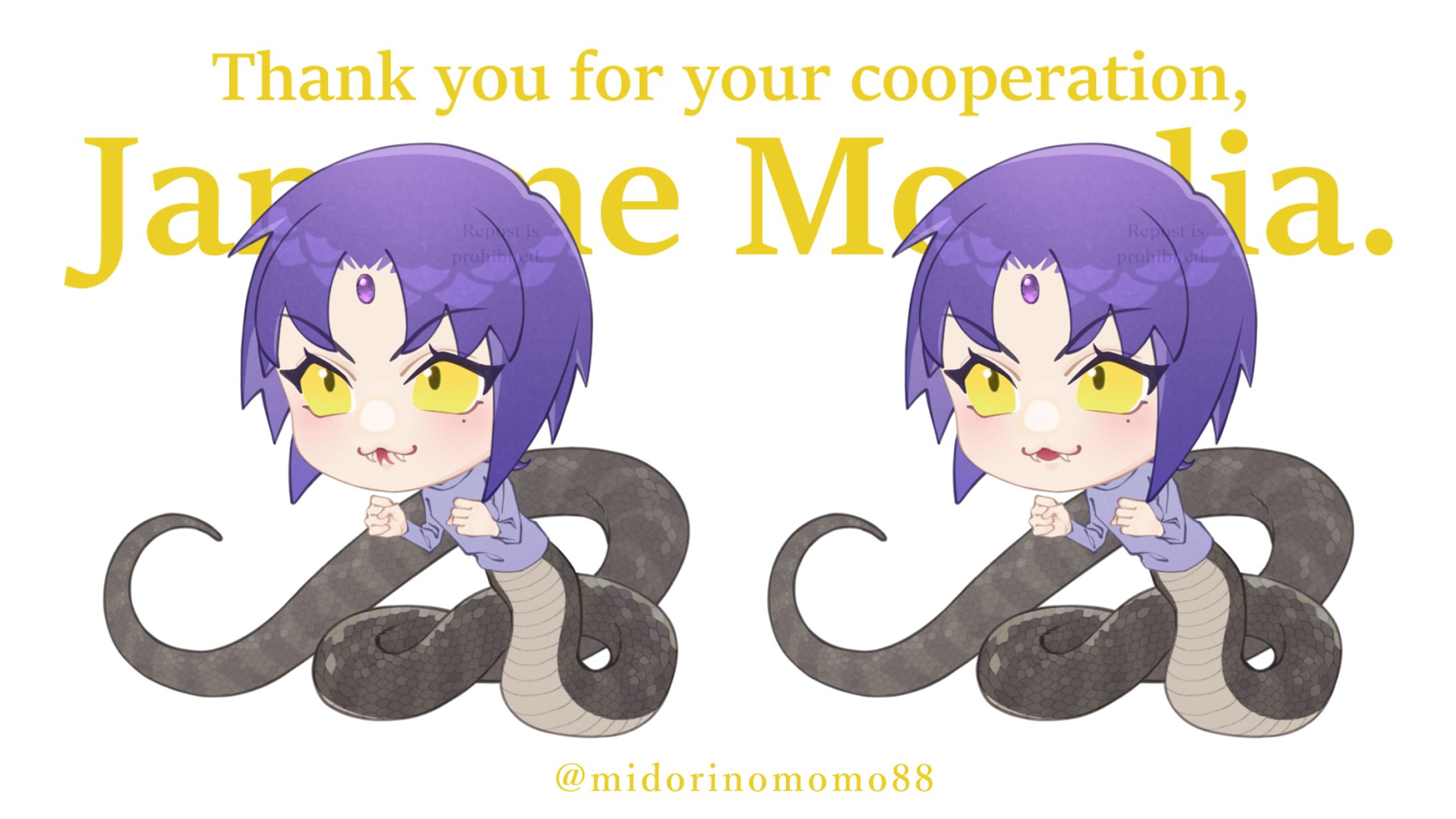 Fanart_デフォルメ（蛇目モレリアさま）-1